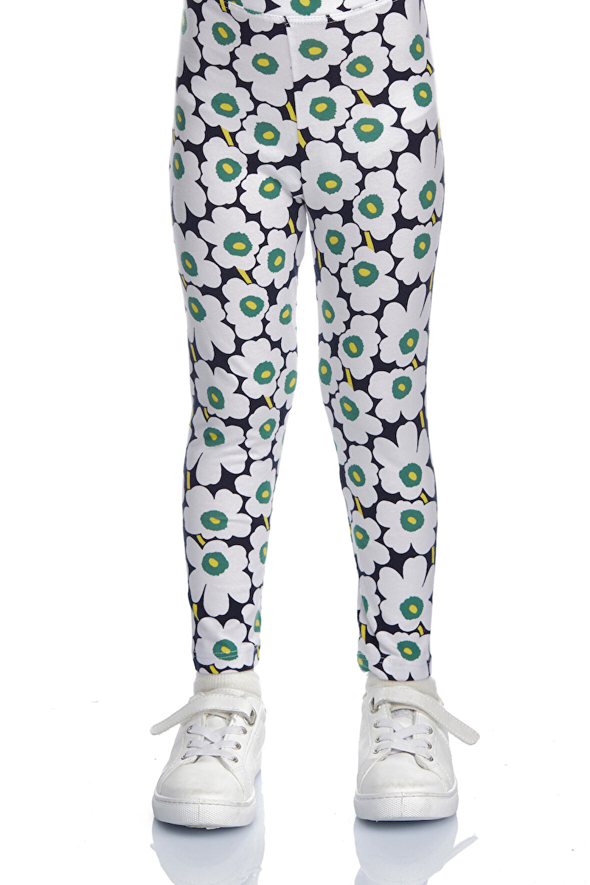 Flower Clouds Kız Çocuk Desenli Yazlık Tayt