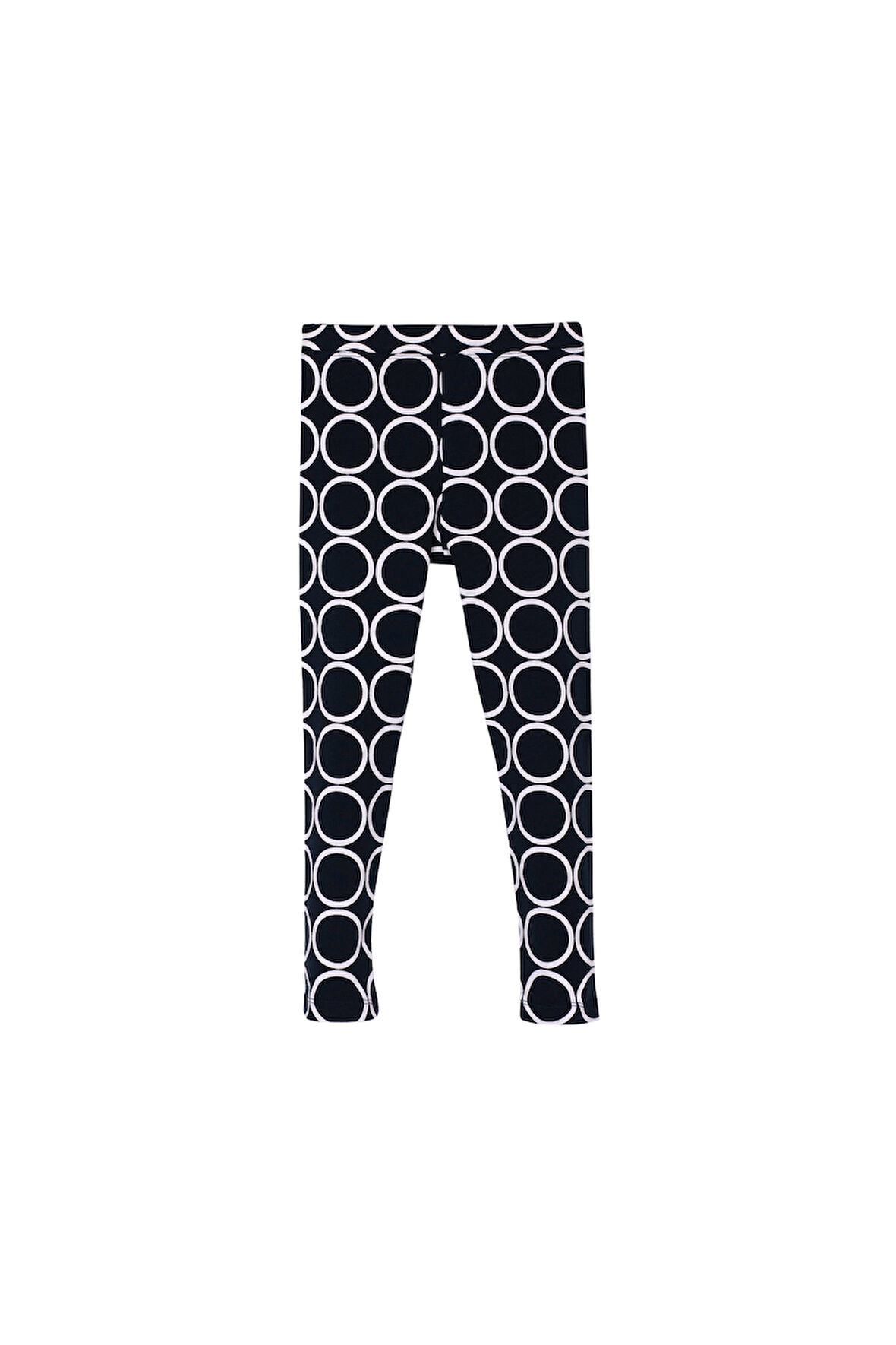 Kız Çocuk Monochrome Ring Desen Tayt