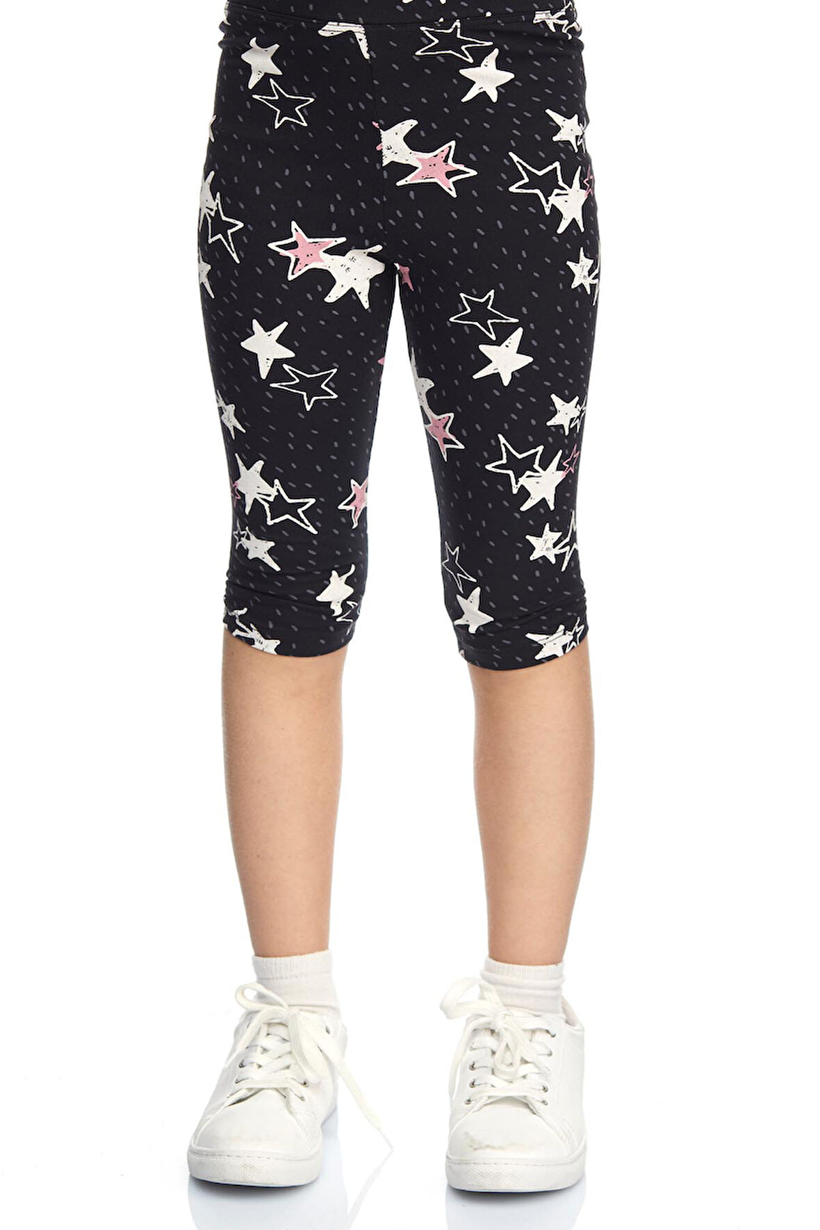 Crayon Stars Kız Çocuk Desenli Diz Altı Tayt Kapri