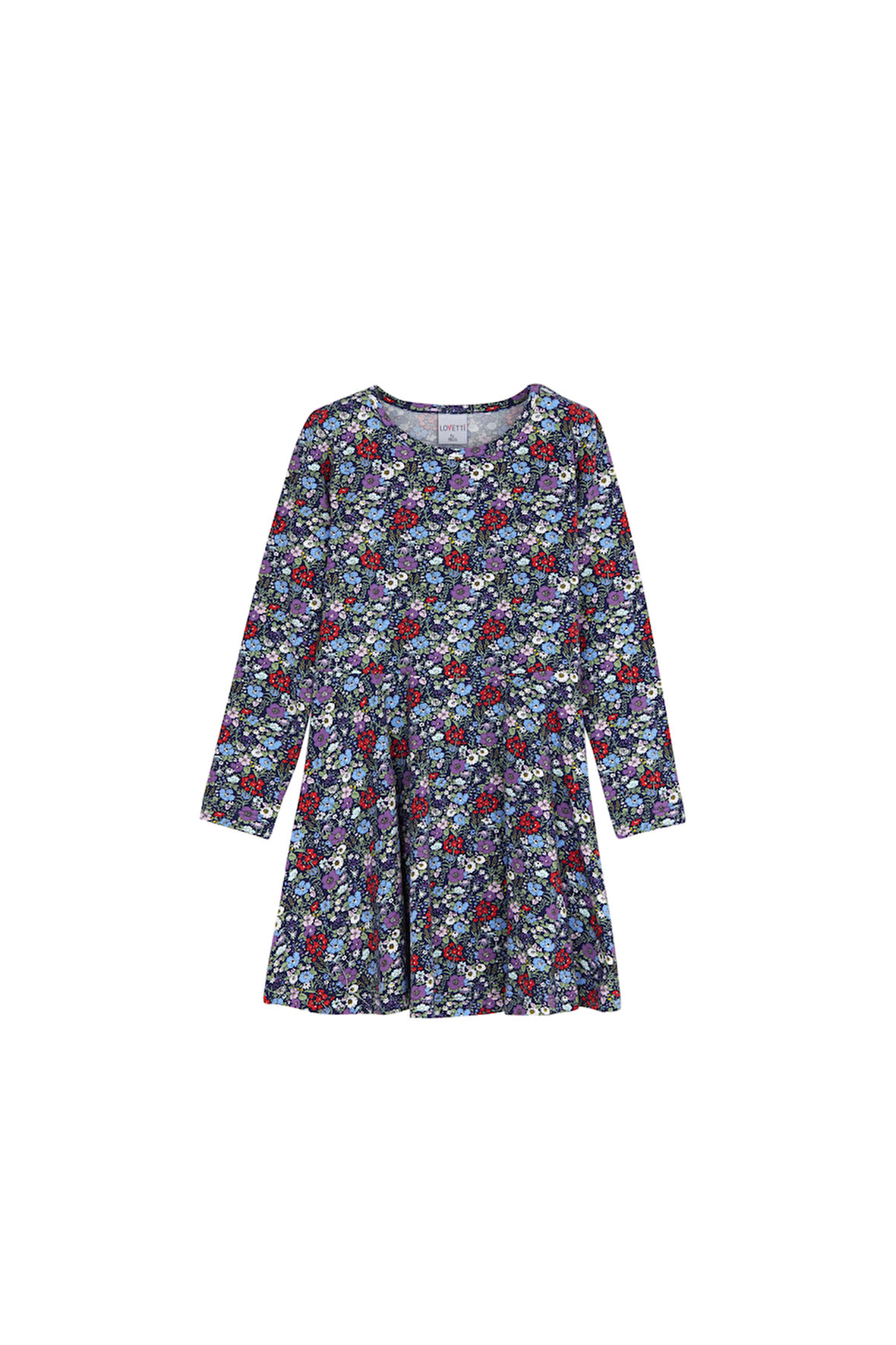 Kız Çocuk Cottage Garden Desen Uzun Kol Elbise