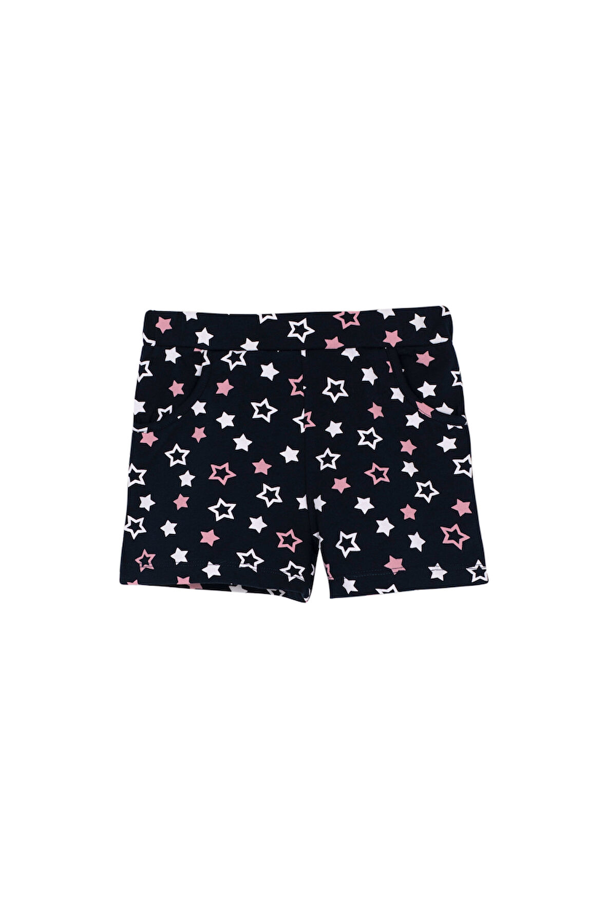 Kız Çocuk Lovely Stars Desenli Cepli Şort