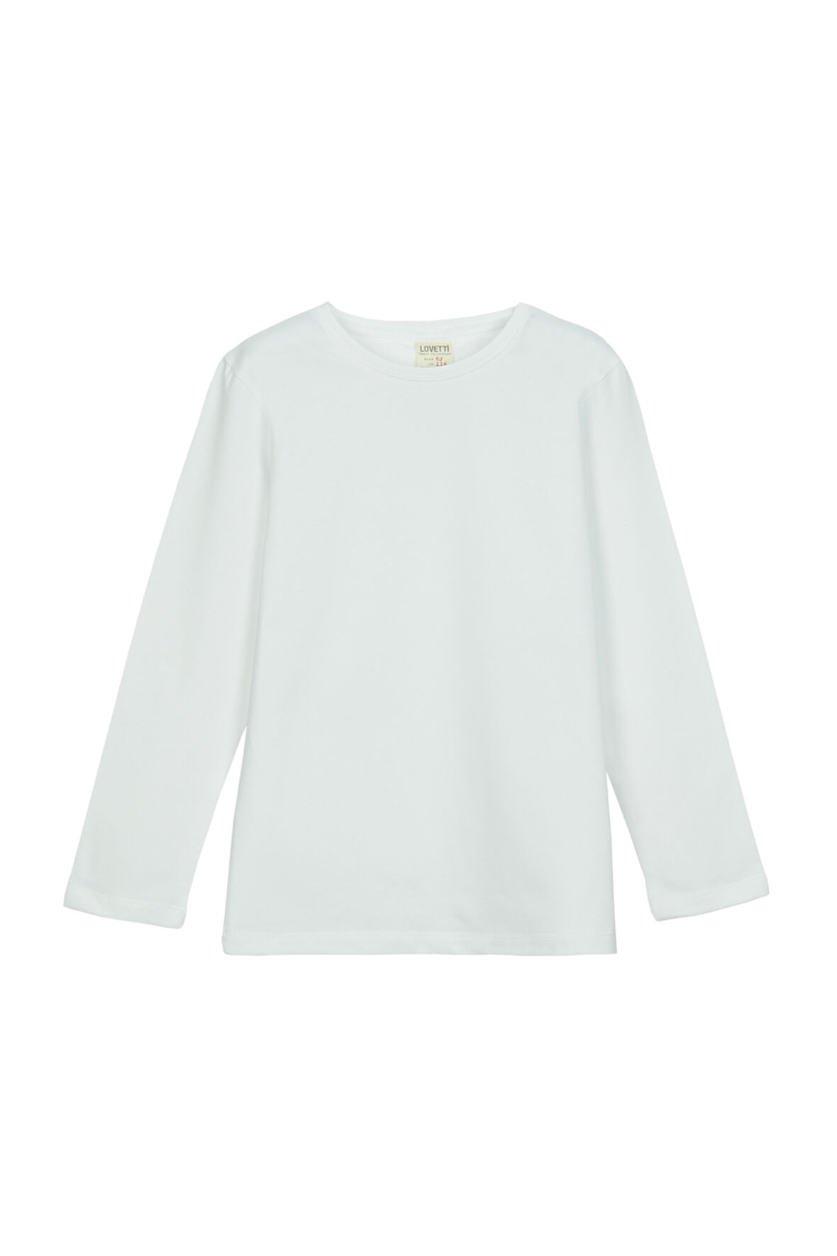 Beyaz Basic Mevsimlik Unisex Uzun Kollu Tişört