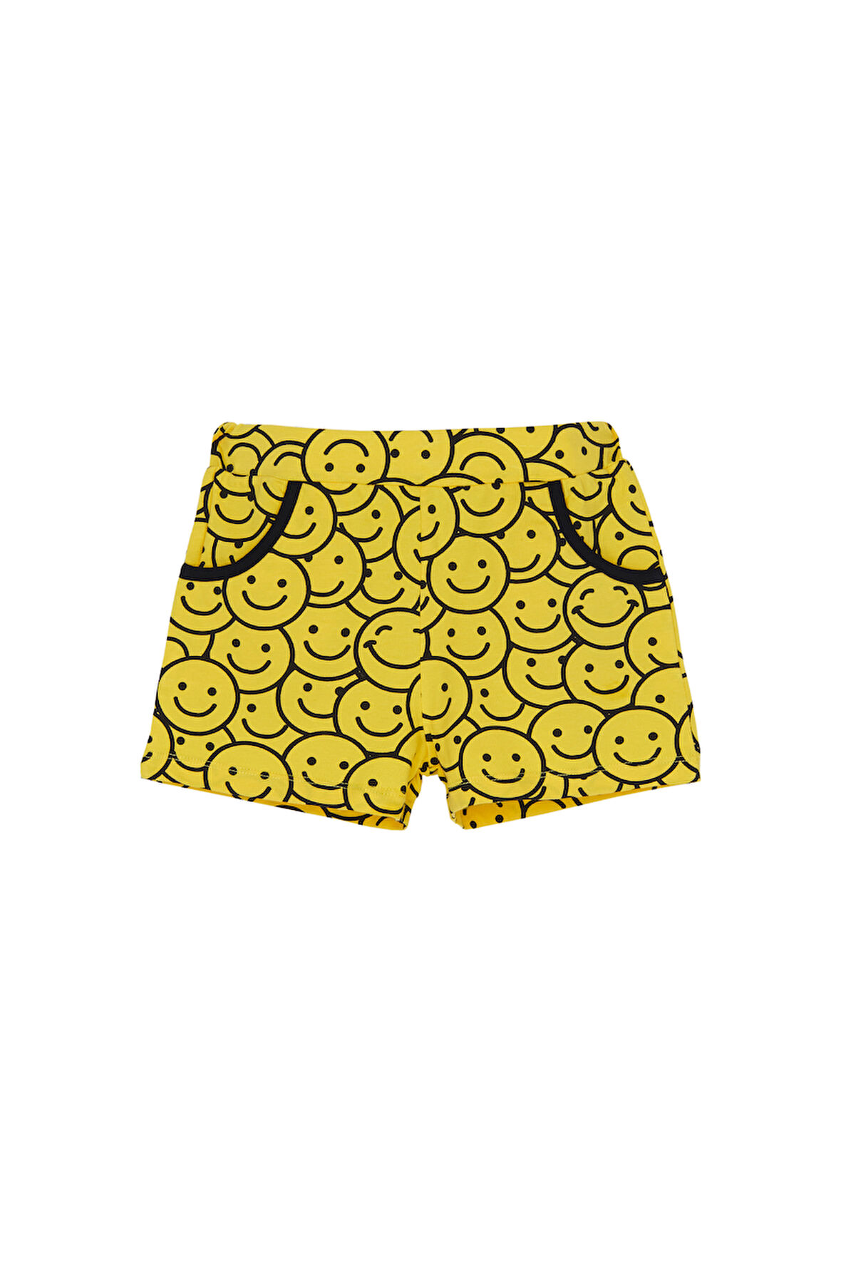 Smile Desen Kız Çocuk Çepli Şort