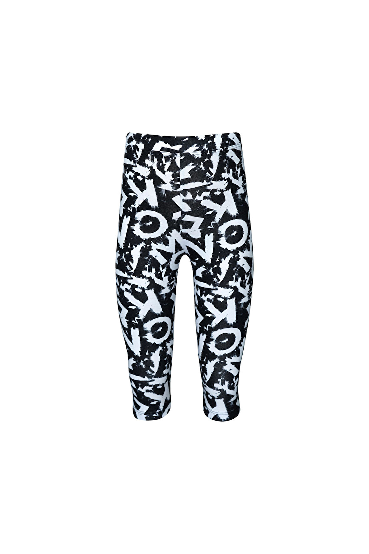 Aplhabet Kız Çocuk Desenli Diz Altı Tayt Kapri