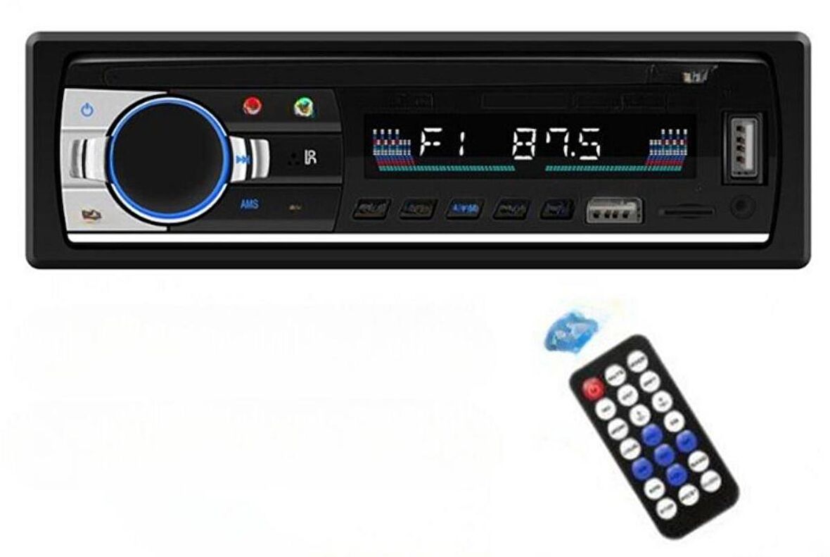 Çift Usb Girişli Bluetooth Oto Teyp Araba Teybi Radyo Usb Sd Aux Teyp Amfi Çıkışlı 4x60 Watt 