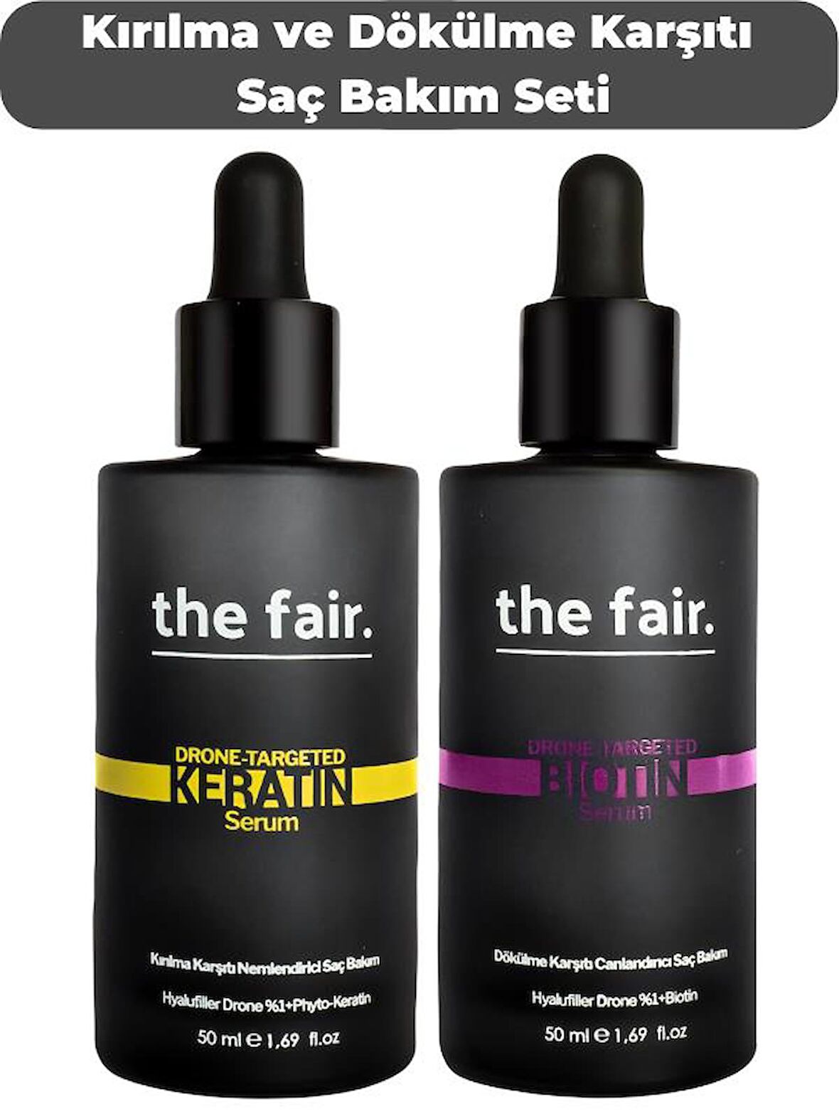 the fair. Dökülme ve Kırılma Karşıtı Vegan Saç Bakım Seti 100 ML 