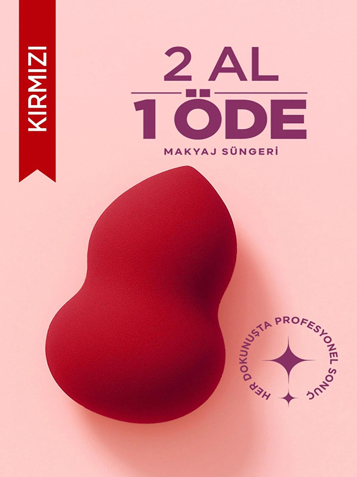 Ultra Soft Makyaj Süngeri Kırmızı