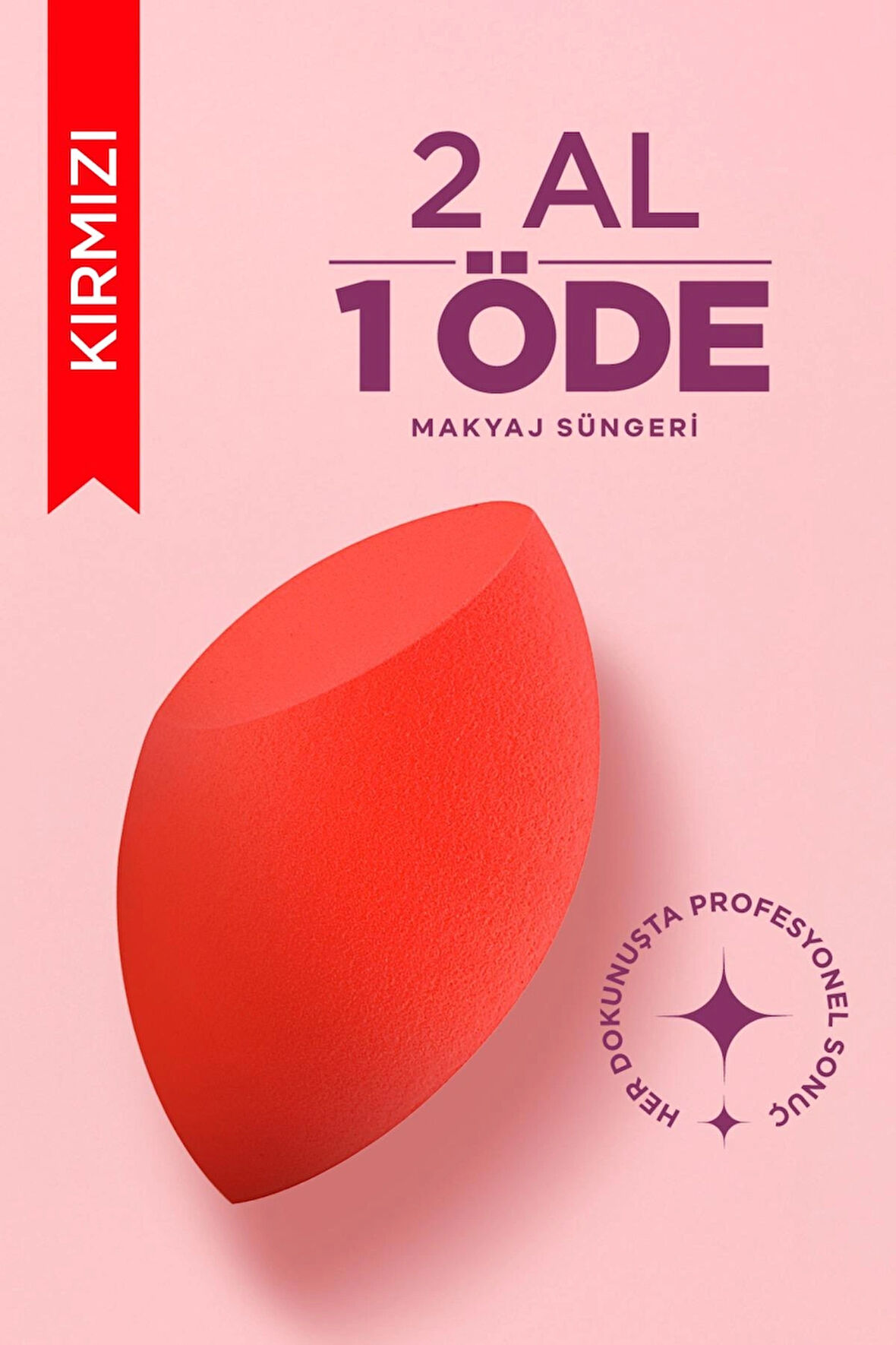 Ultra Soft Makyaj Süngeri Kırmızı