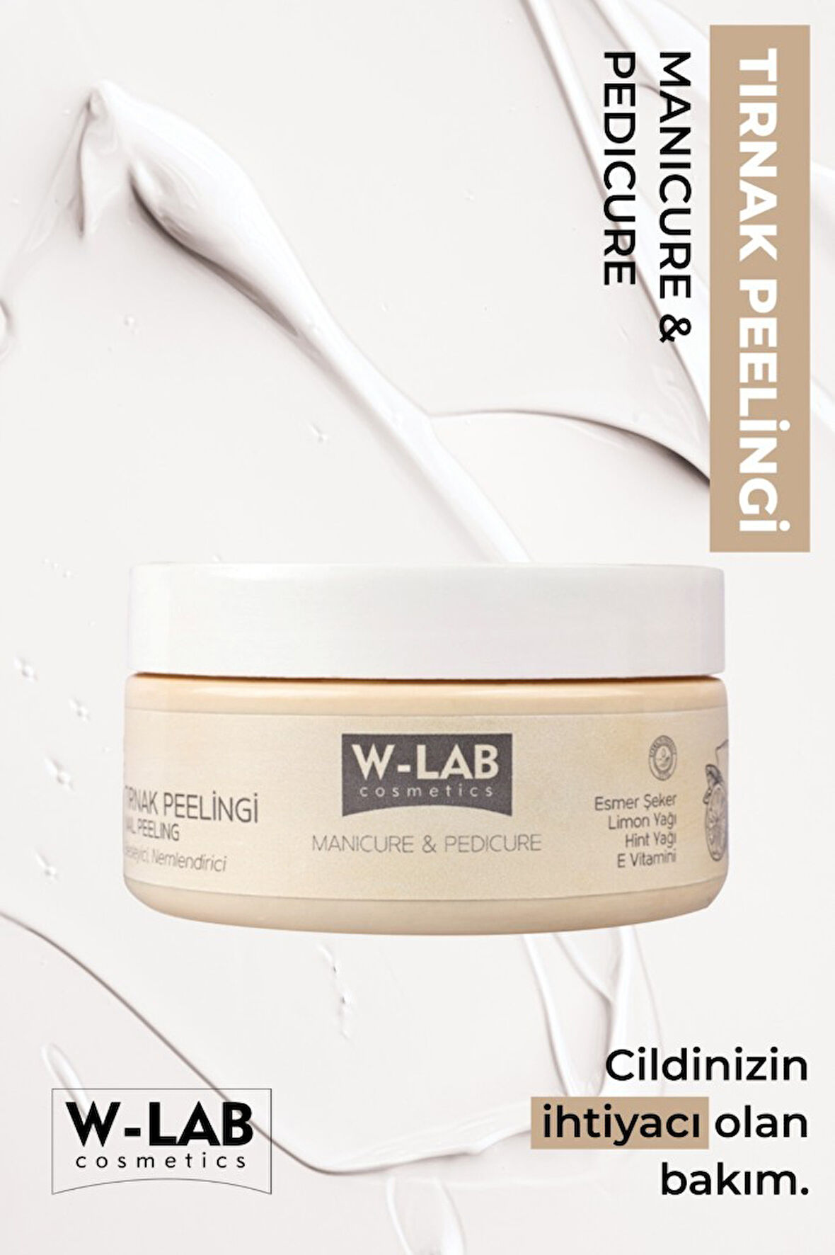 W-Lab Kozmetik Manikür Pedikür Tırnak Peelingi 250 Ml