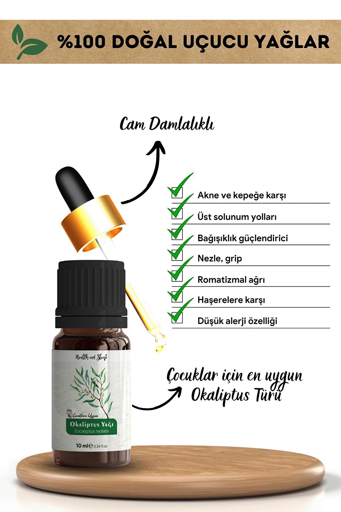 Saf Okaliptus Radiata Yağı 10ml