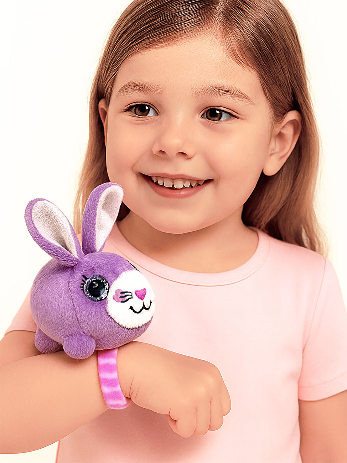 Kız Çocuk Peluş Mor Tavşan Bileklik