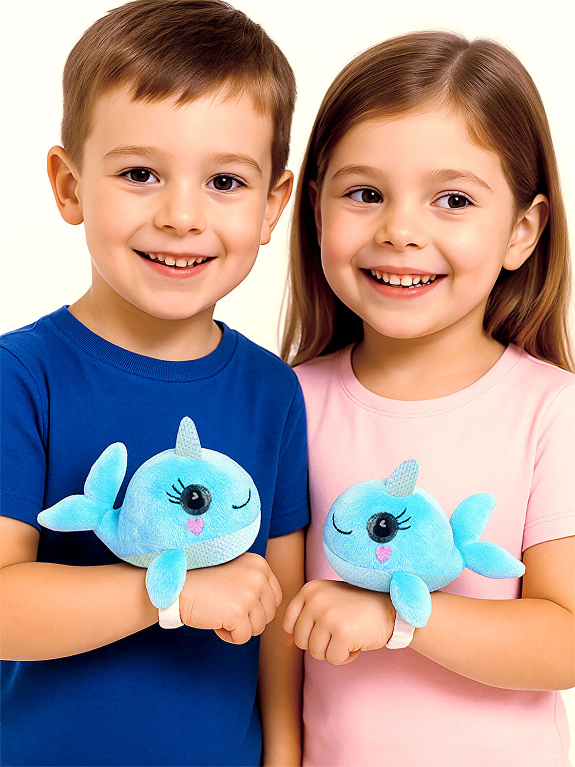 Peluş Unisex Çocuk Mavi Balina Bileklik