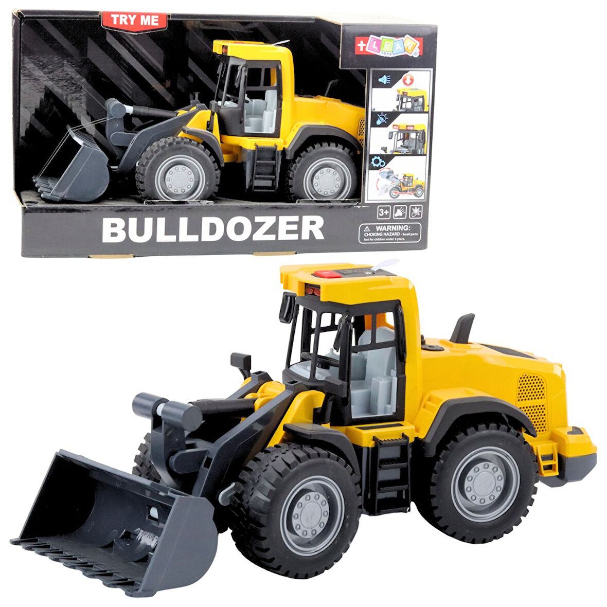 1:12 Sürtmeli Sesli Işıklı Oyuncak Buldozer