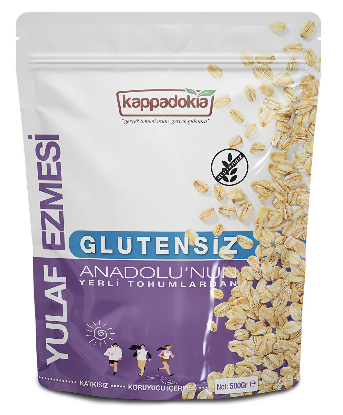 KAPPADOKİA Yerli Glütensiz Yulaf Ezmesi 500 X 5 ADET (2,5 KG)