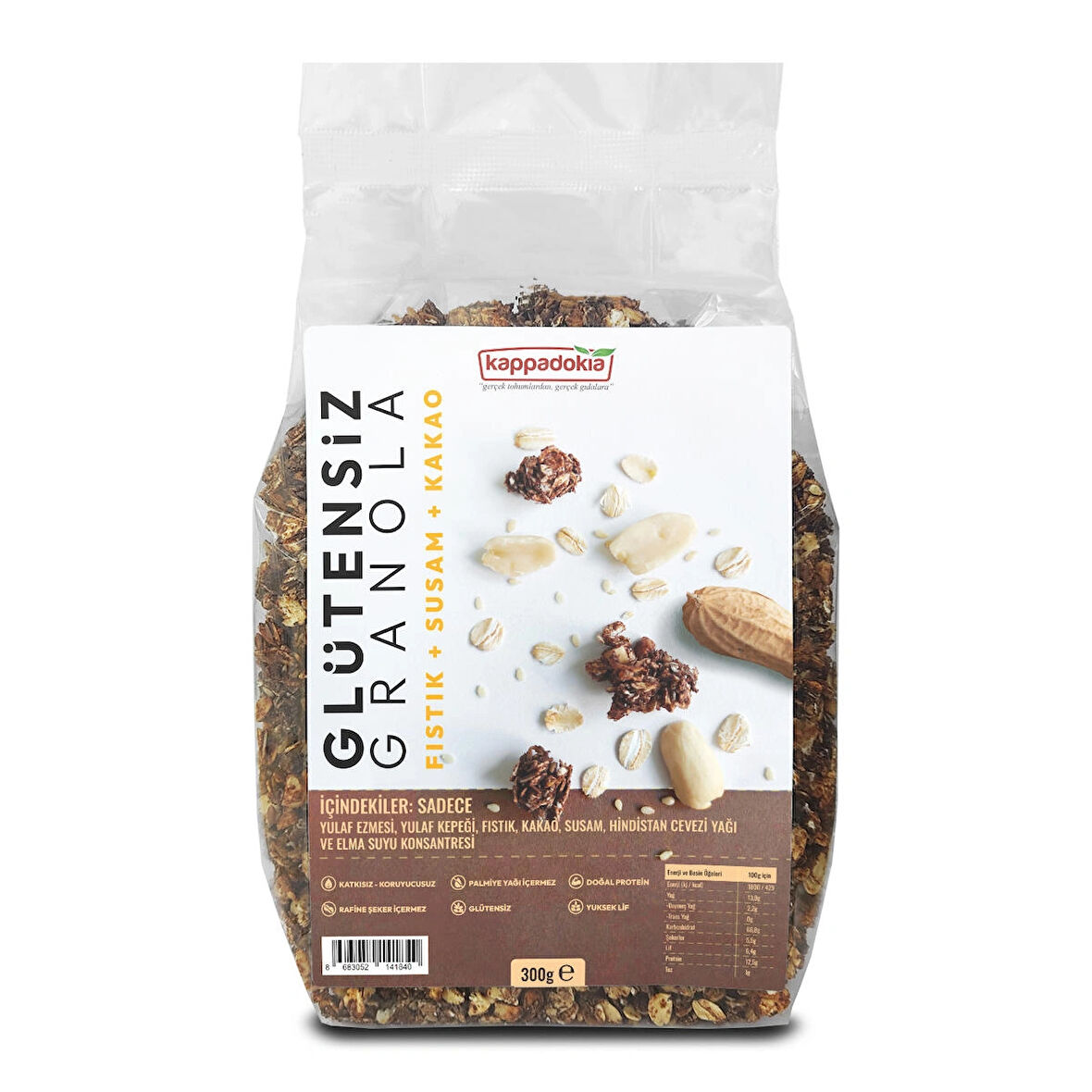Glütensiz Granola: Fıstıklı, Susamlı Ve Kakaolu - 300 gr