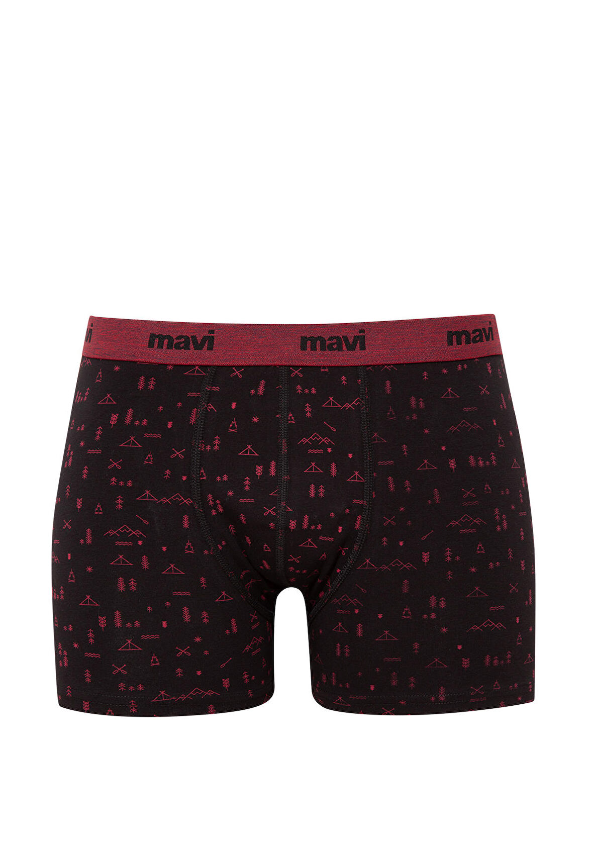 Mavi Grafik Baskılı Siyah Boxer 092631-900