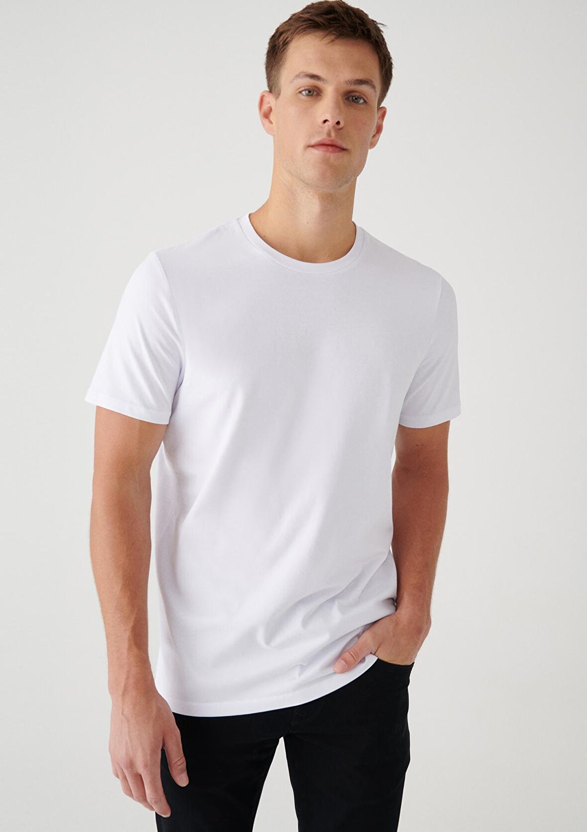 Mavi Lux Touch Beyaz Tişört 0610252-620