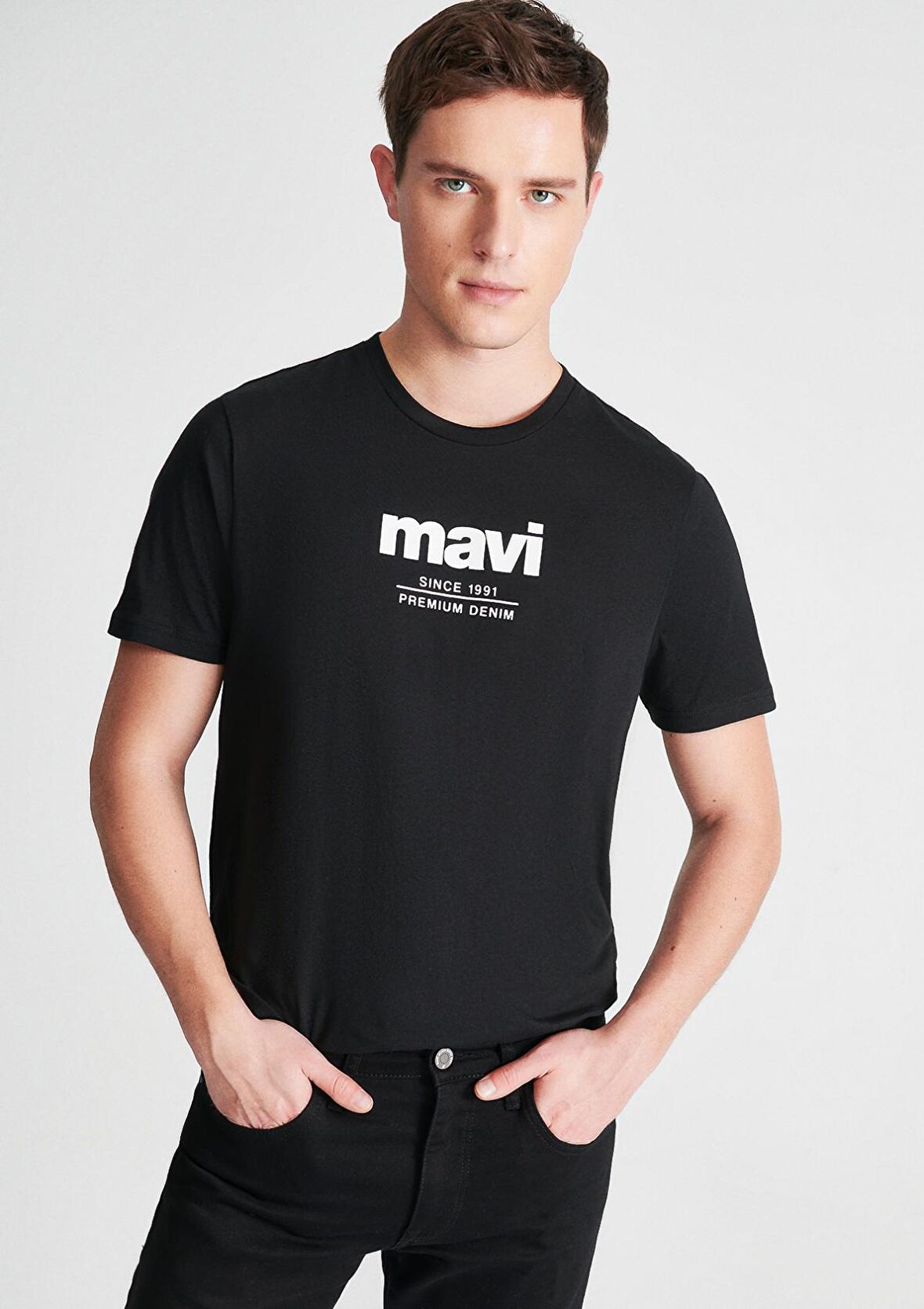 Mavi Since 1991 Baskılı Siyah Tişört 066849-900