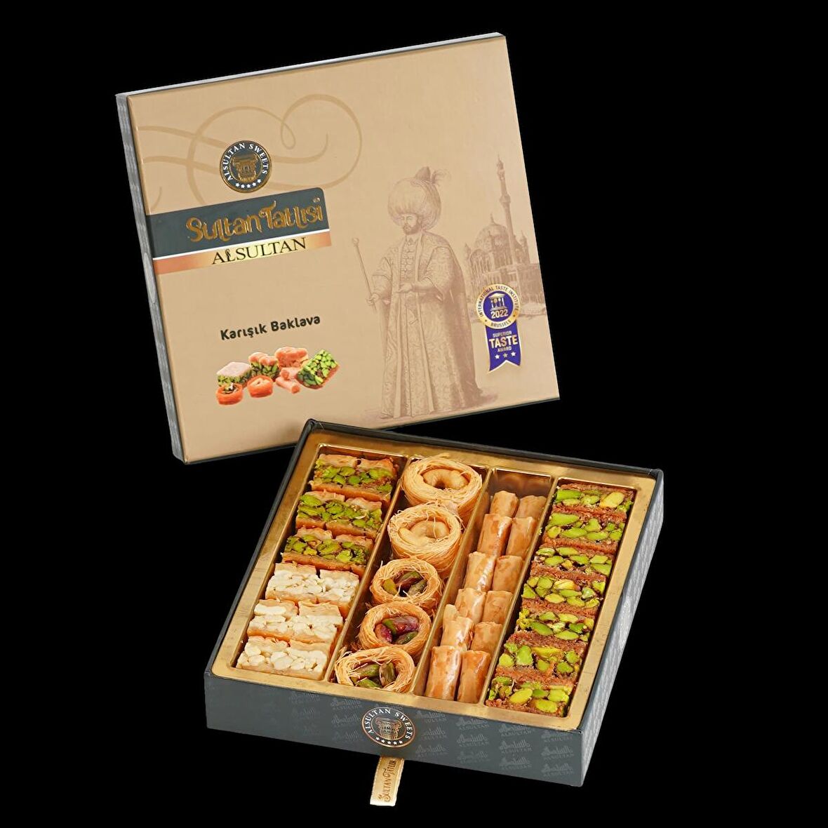 Al Sultan Sweets Karışık Baklava - 6lı Lezzet Koleksiyonu Kraft Kutu 250 Gr