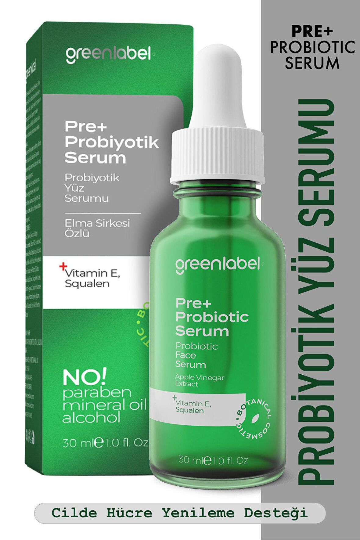 Greenlabel Aydınlatıcı Yenileyici Ve Cilt Bariyeri Güçlendirici Pre Probiyotik Serum 30ml.