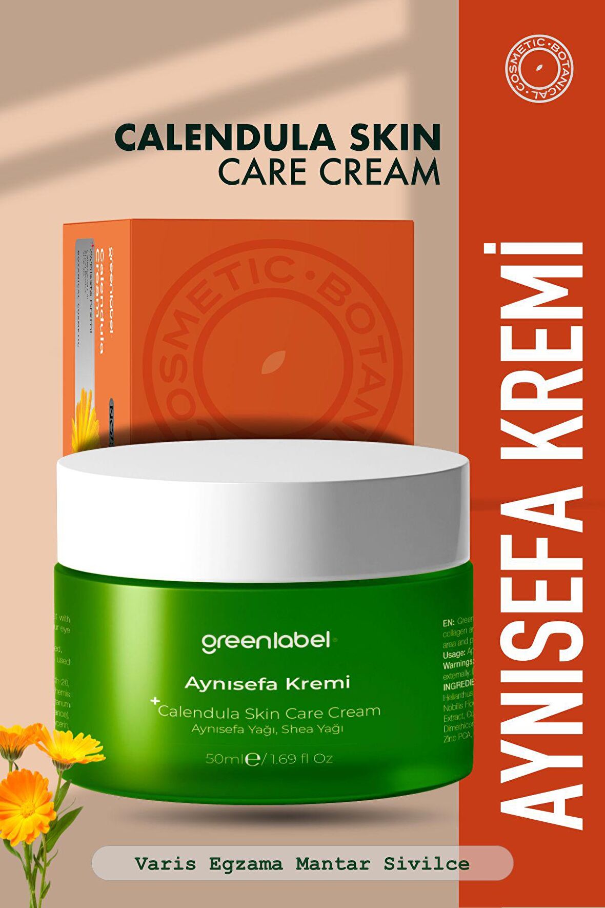 Greenlabel Aynısefa Yağı Özlü Yoğun Nemlendirme Etkili Cilt Kremi 50ml.