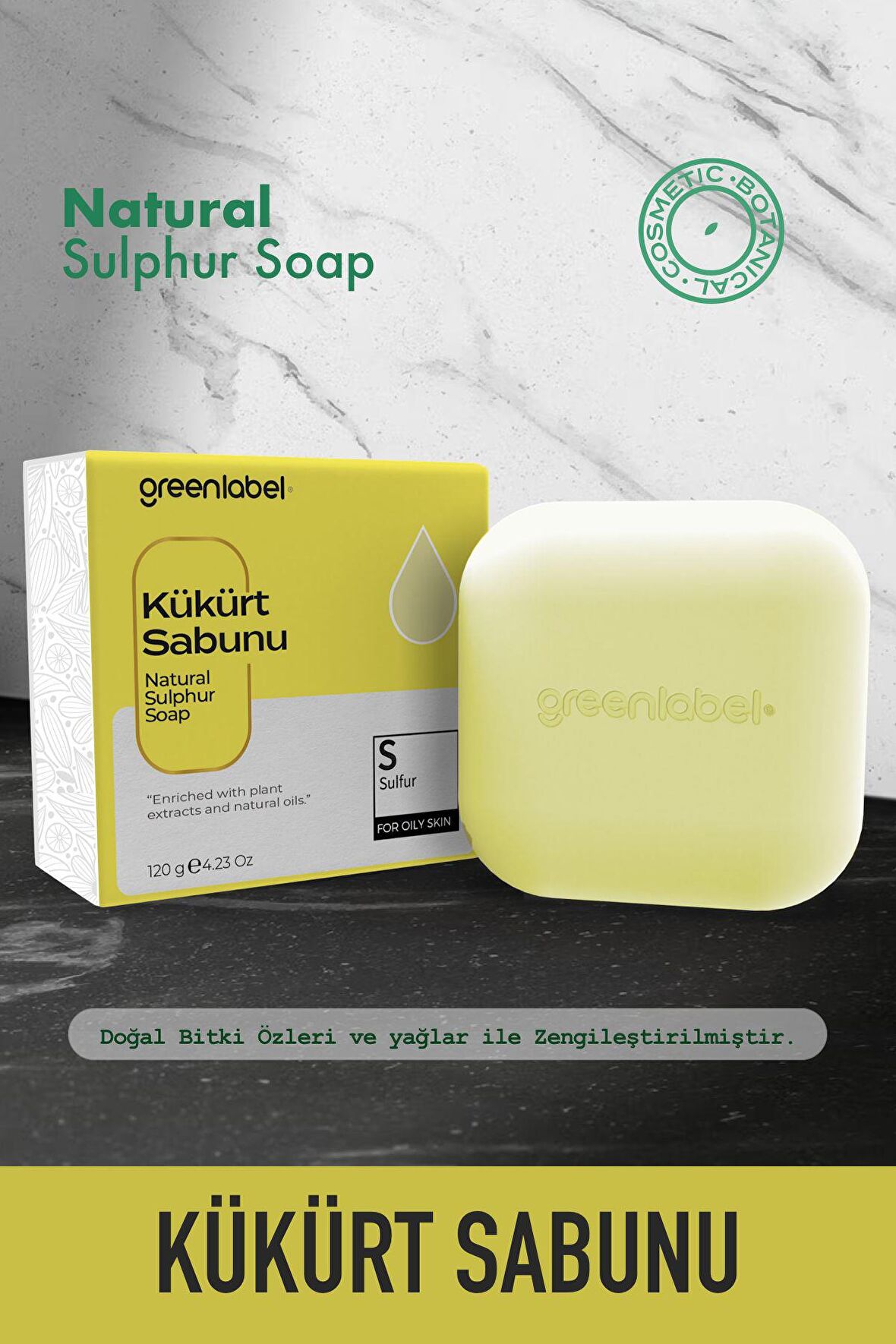 Kükürt Sabunu Natural Sebum Dengeleyici 120gr.