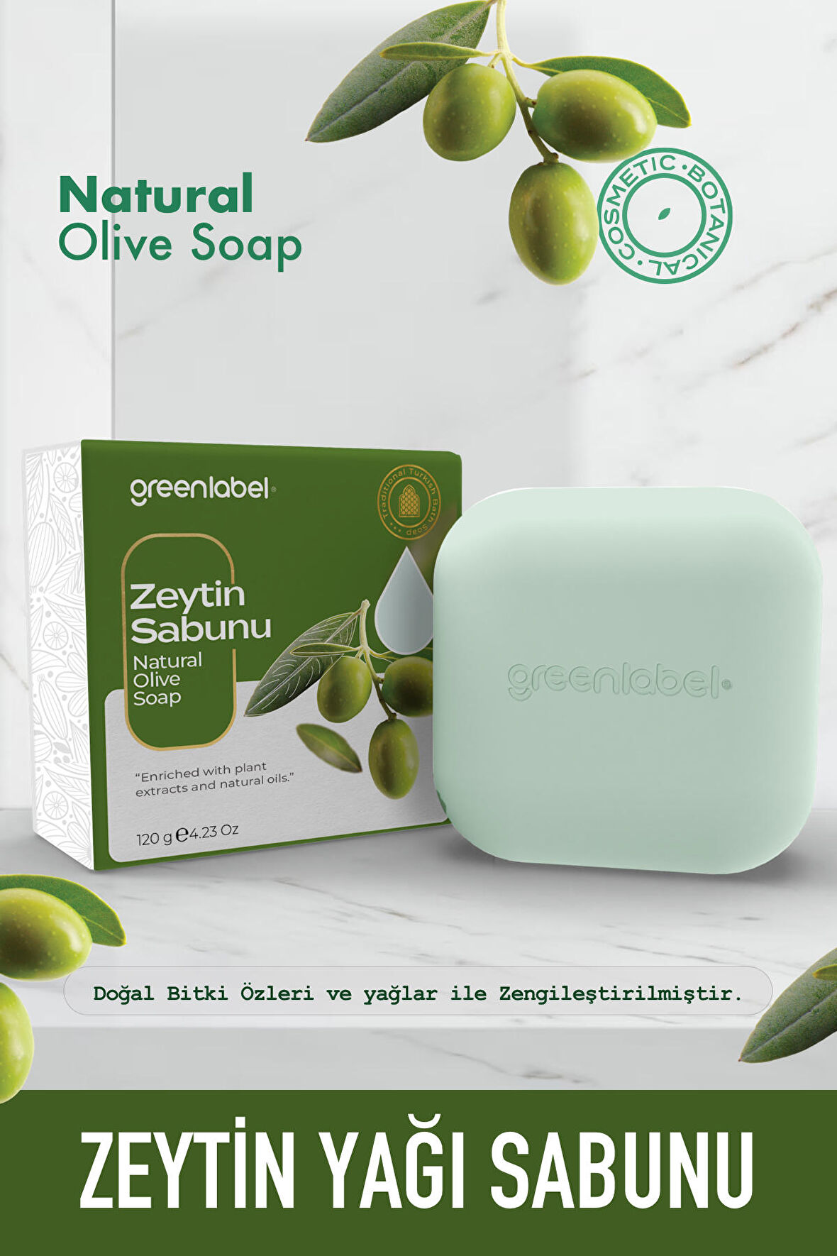 Greenlabel - Greenlabel Zeytinyağı Sabunu 120gr.