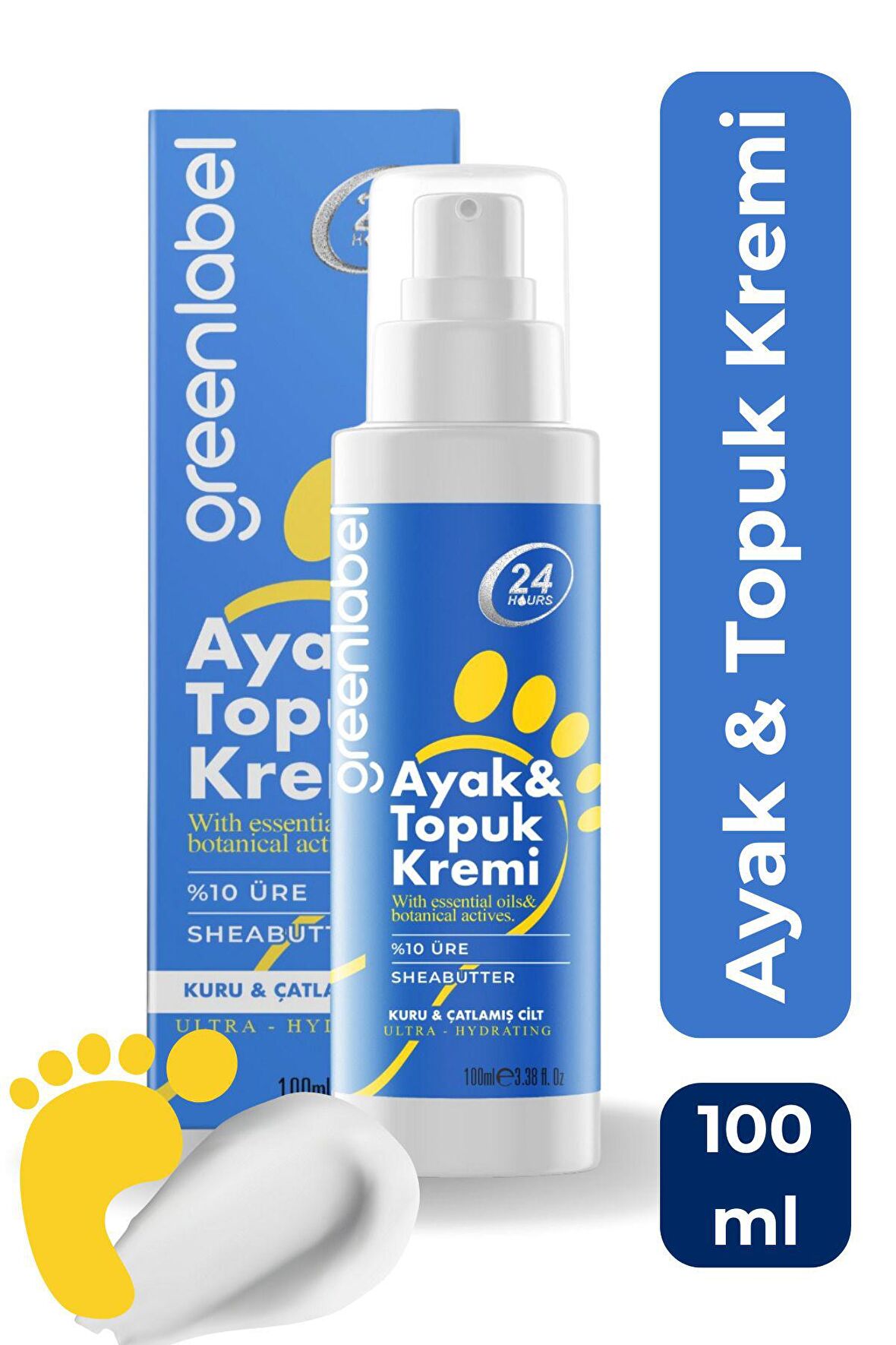 Greenlabel Ayak & Topuk Için Onarıcı Ve Beyazlatıcı Çatlak Kremi