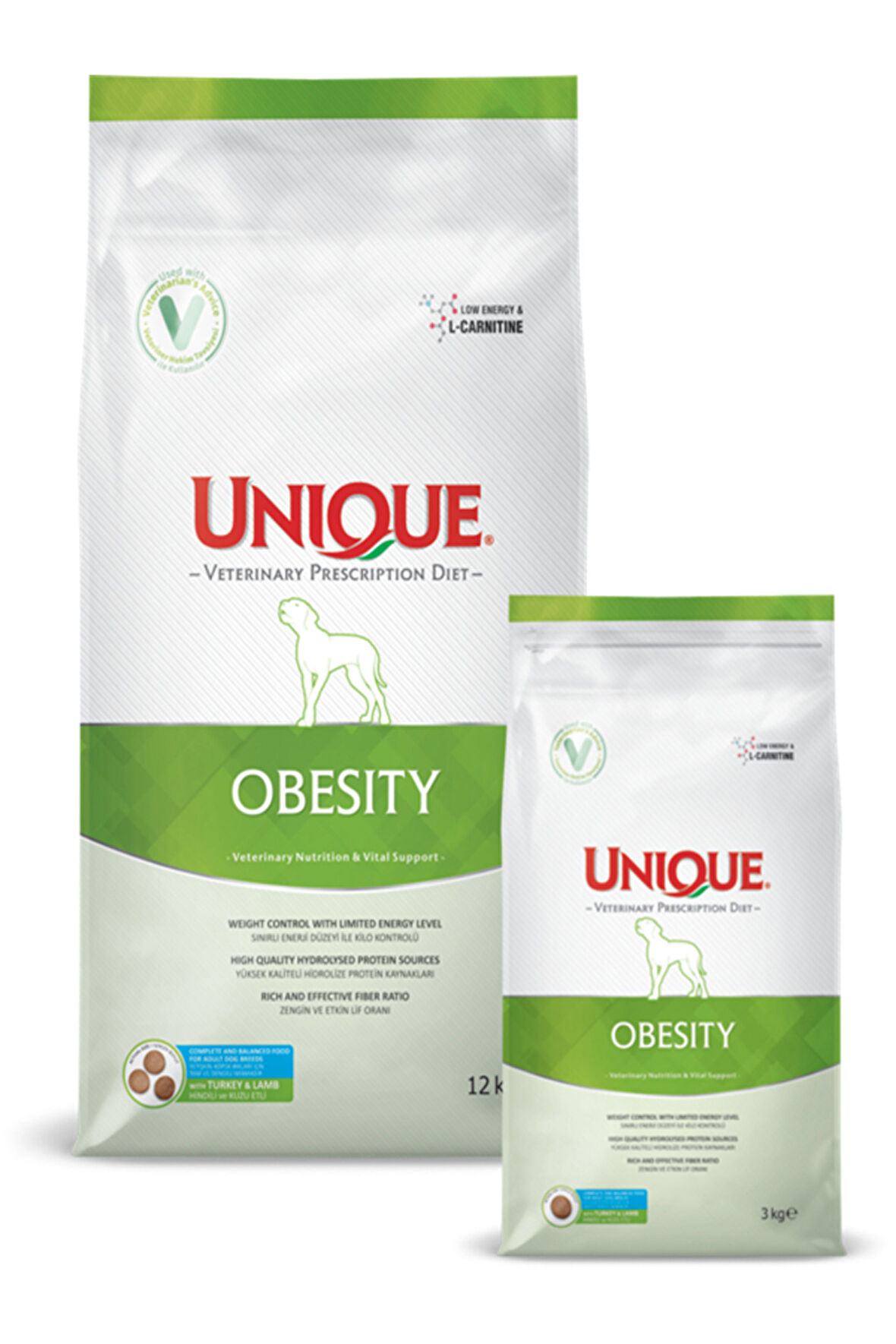 Unique UNİQUE OBEZİTY KÖPEK MAMASI 12 KG