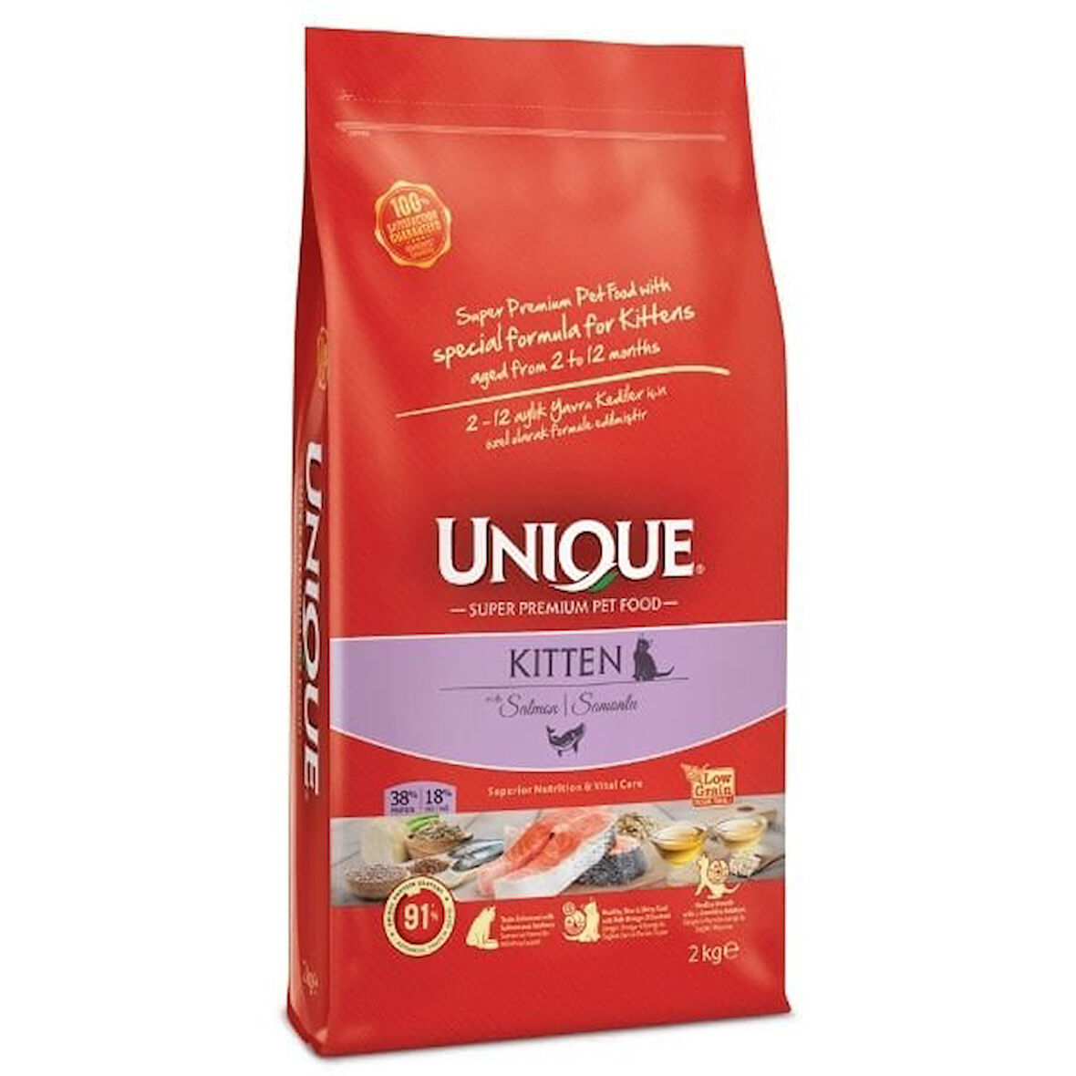 Unique Somonlu Yavru Kedi Maması 10+2 Kg Hediyeli