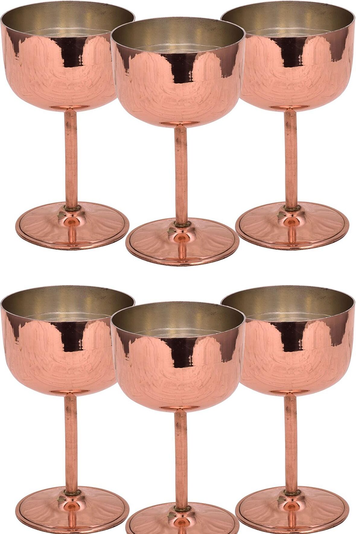 Turna Bakır Vino Kadeh 1 No Düz 240 Ml 6lı Takım Kırmızı Turna0491-61