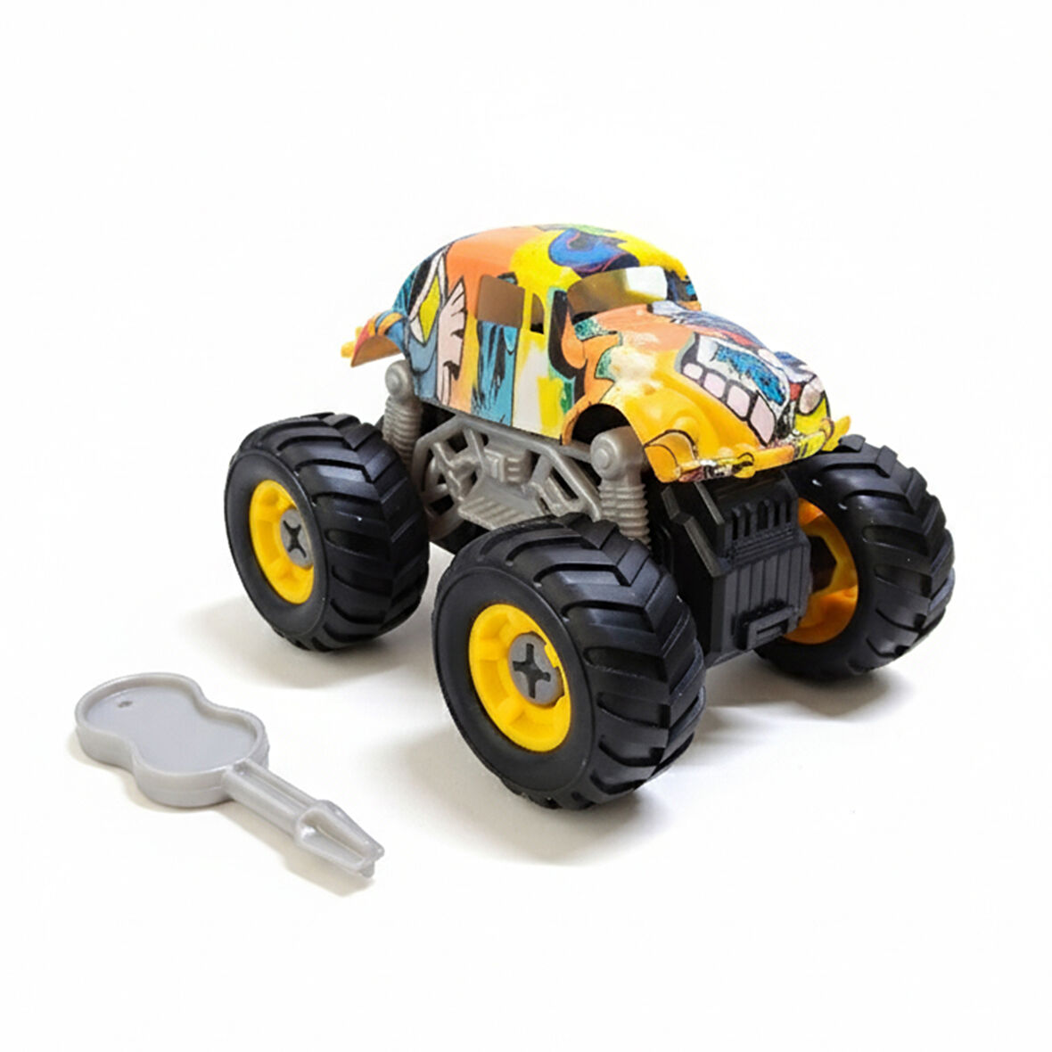 Monster Truck Sök Tak Grafitti Sürtmeli Master Araba Sarı