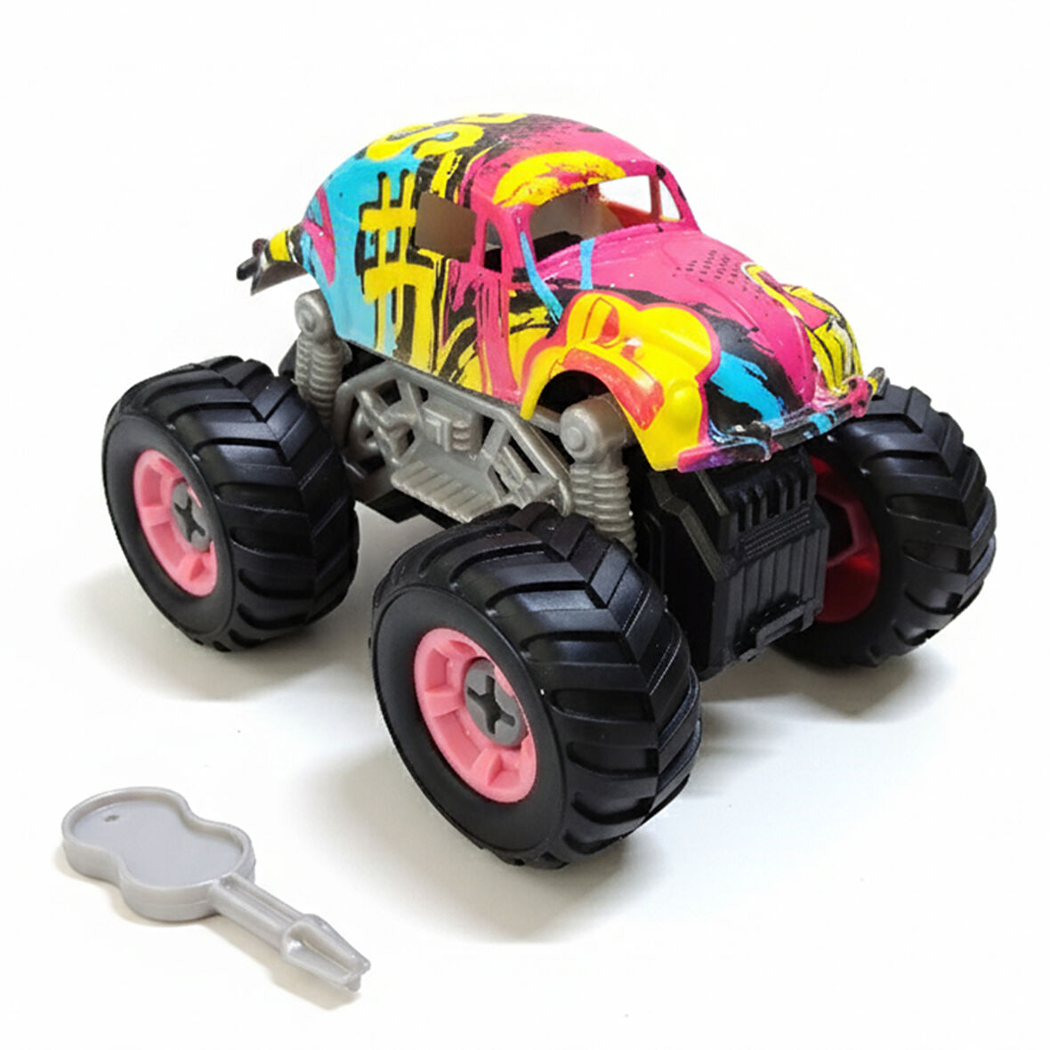 Monster Truck Sök Tak Grafitti Sürtmeli Master Araba Mor