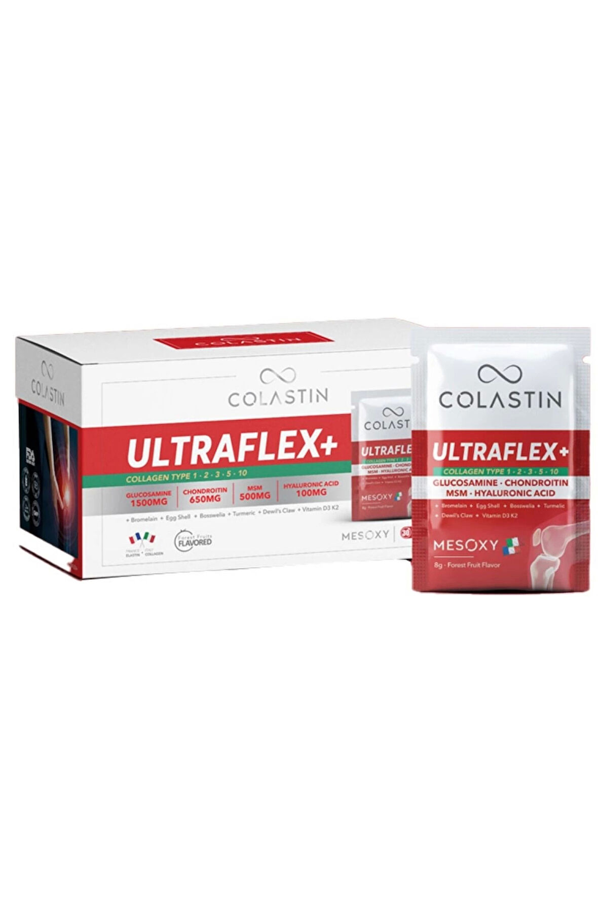 Colastin Ultraflex Glukozamin Sülfat İçeren Takviye Edici Gıda 30 Saşe