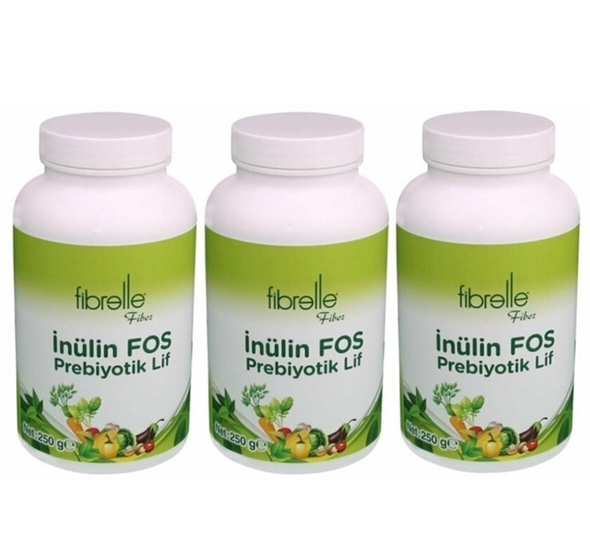 Fibrelle inülin FOS Prebiyotik Lif 250g Hindibağ 3 adet