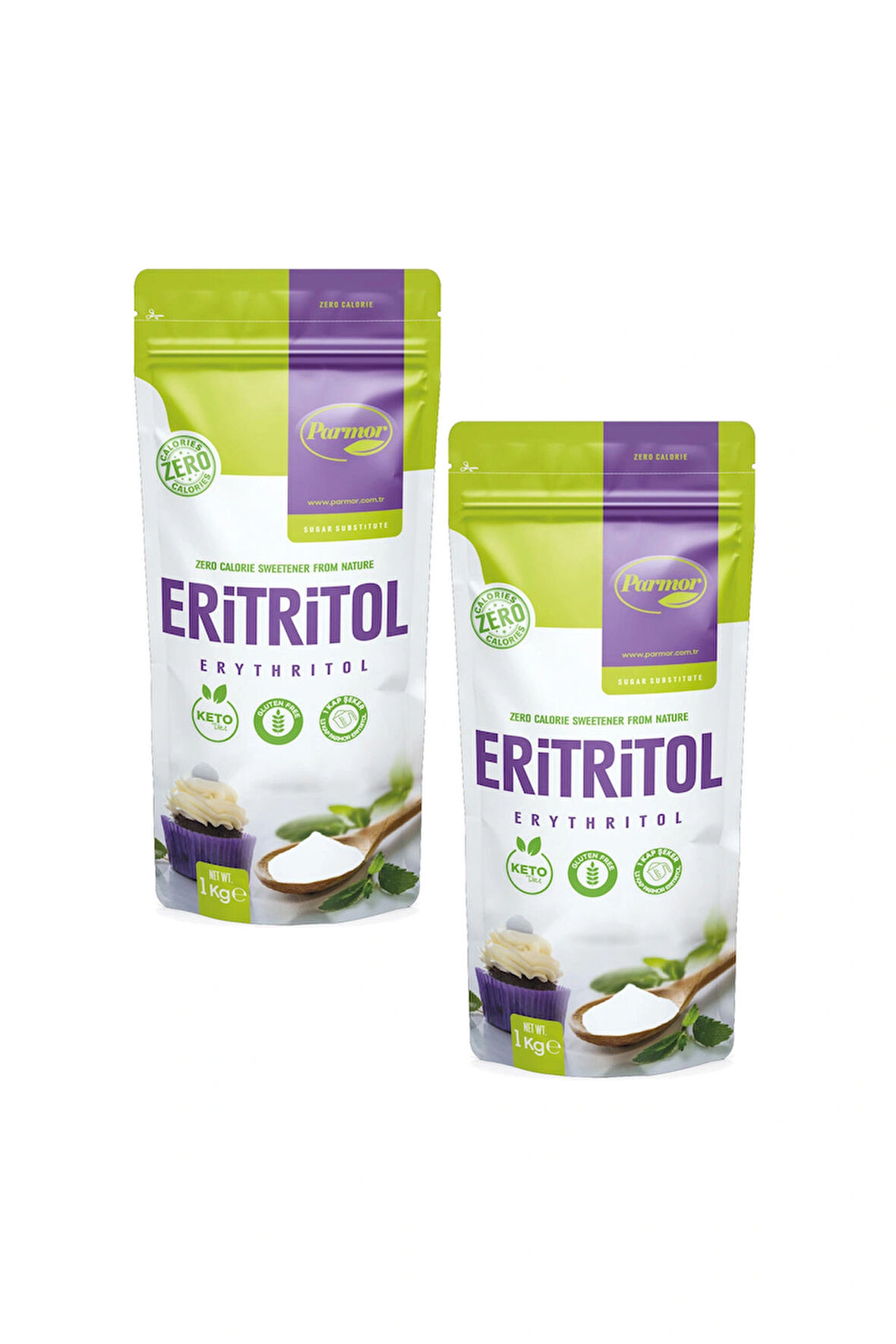 1 Kg Eritritol 2 Paket. Keto  Ketojenik Vegan Diyete Uygundur