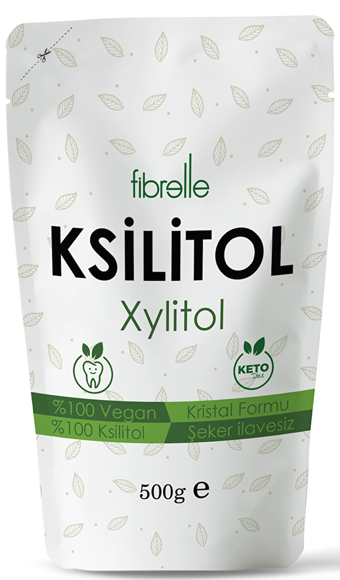 Fibrelle Ksilitol 500 g 1 paket Keto /Ketojenik / Vegan diyete uygundur.