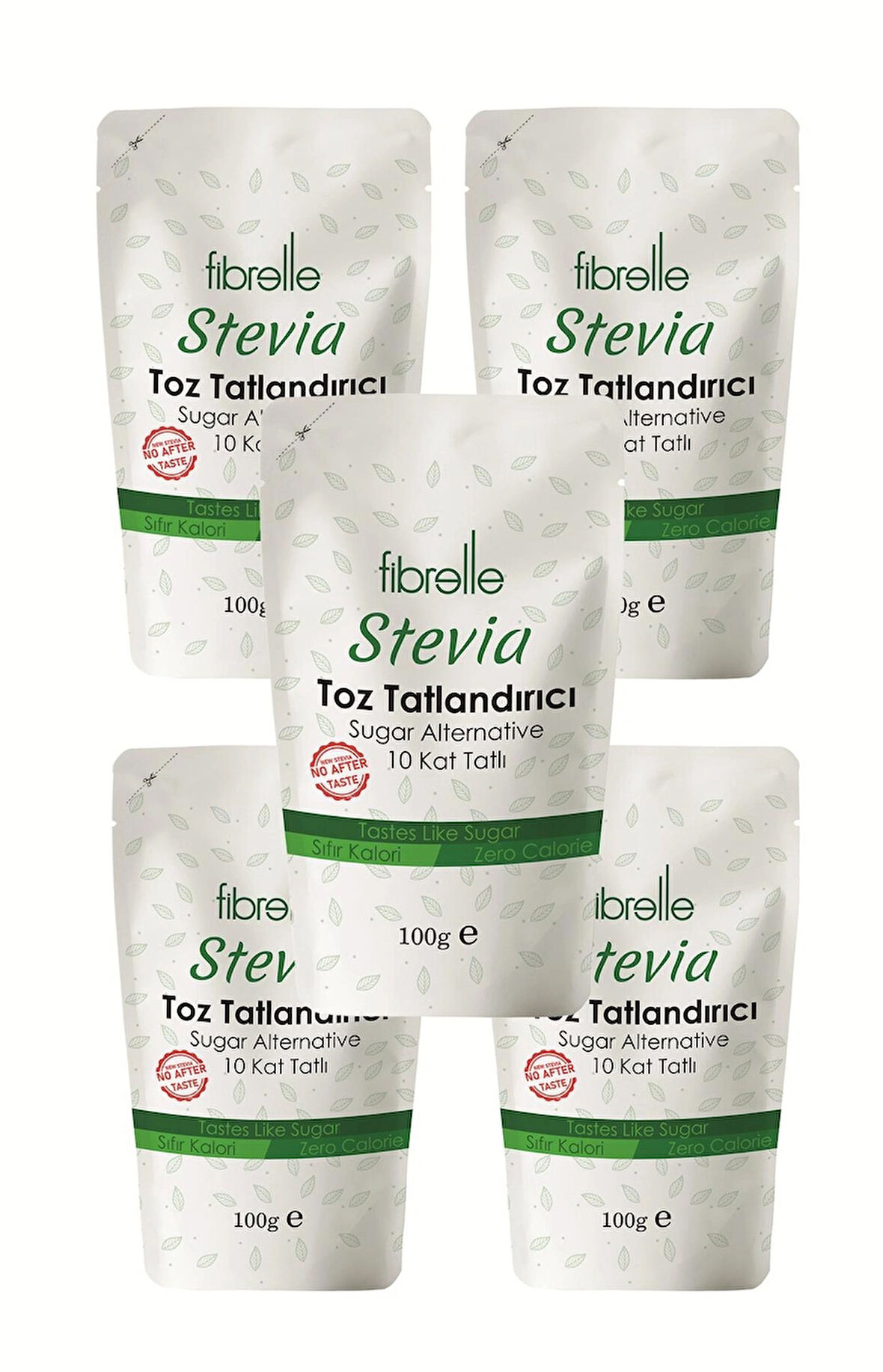 Fibrelle  Ultra Stevialı Tatlandırıcı  100 g 5 Paket