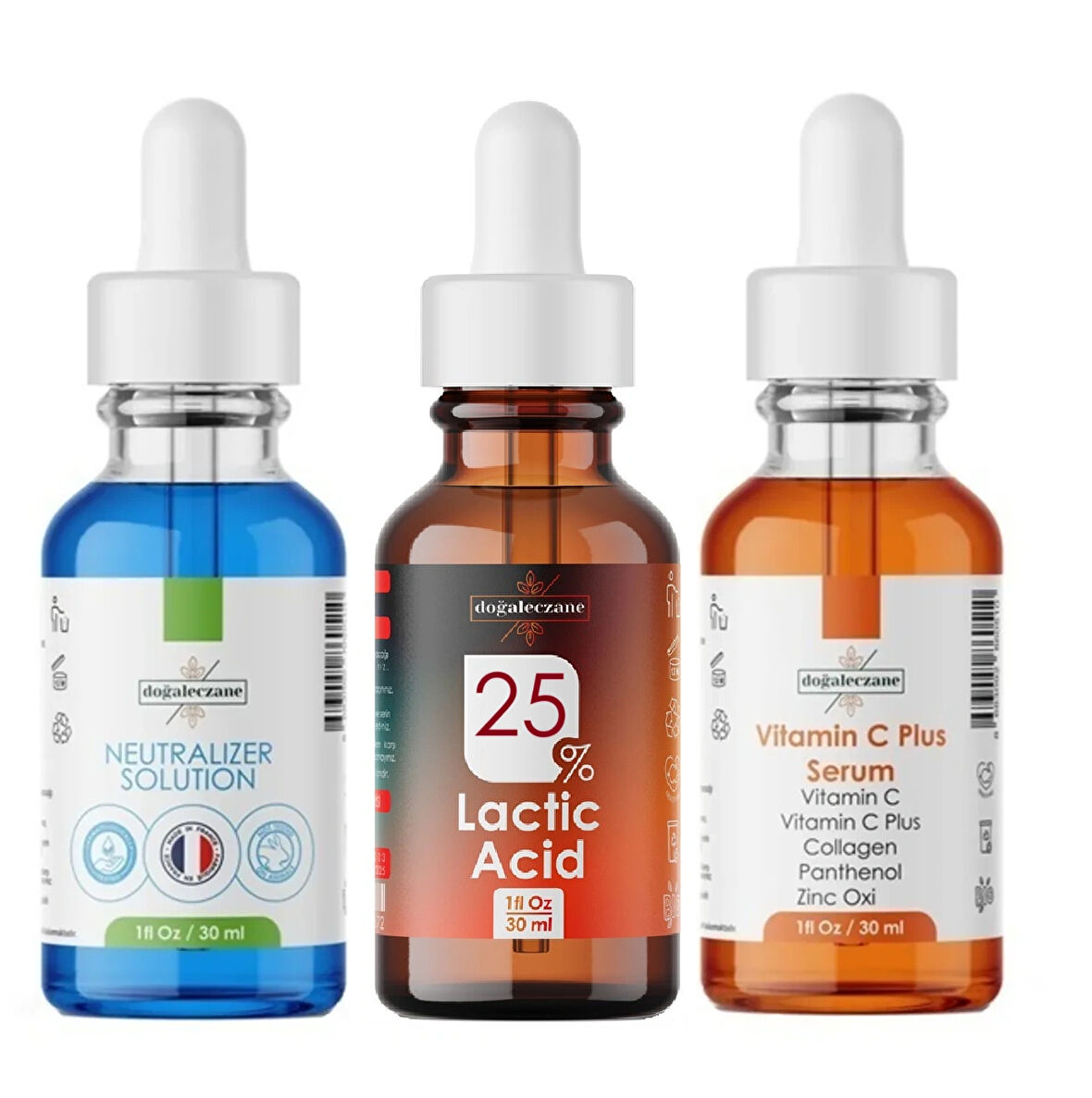 Cilt Morlukları Giderme Laktik Asit %25 Peeling Set 90 ml