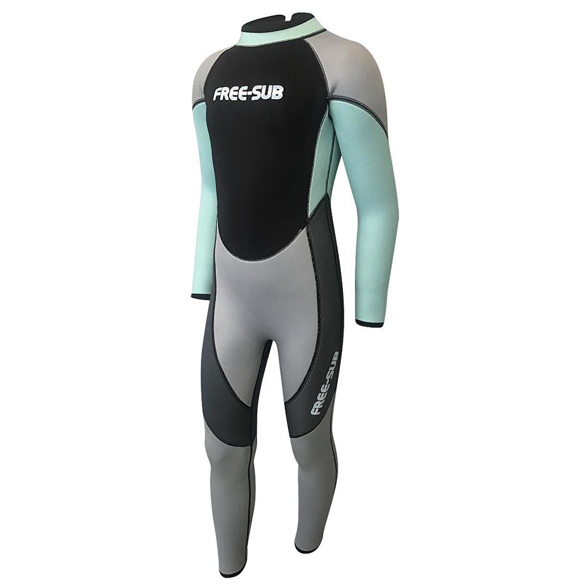 Free-Sub 3mm Çocuk Sörf Scuba Tüplü Dalış Elbisesi Wetsuit Turkuaz