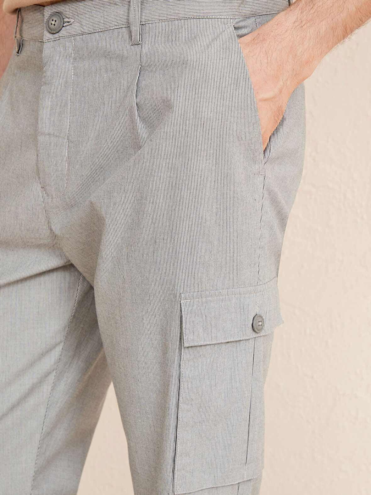 Siyah Chino Fit Pamuklu Pantolon
