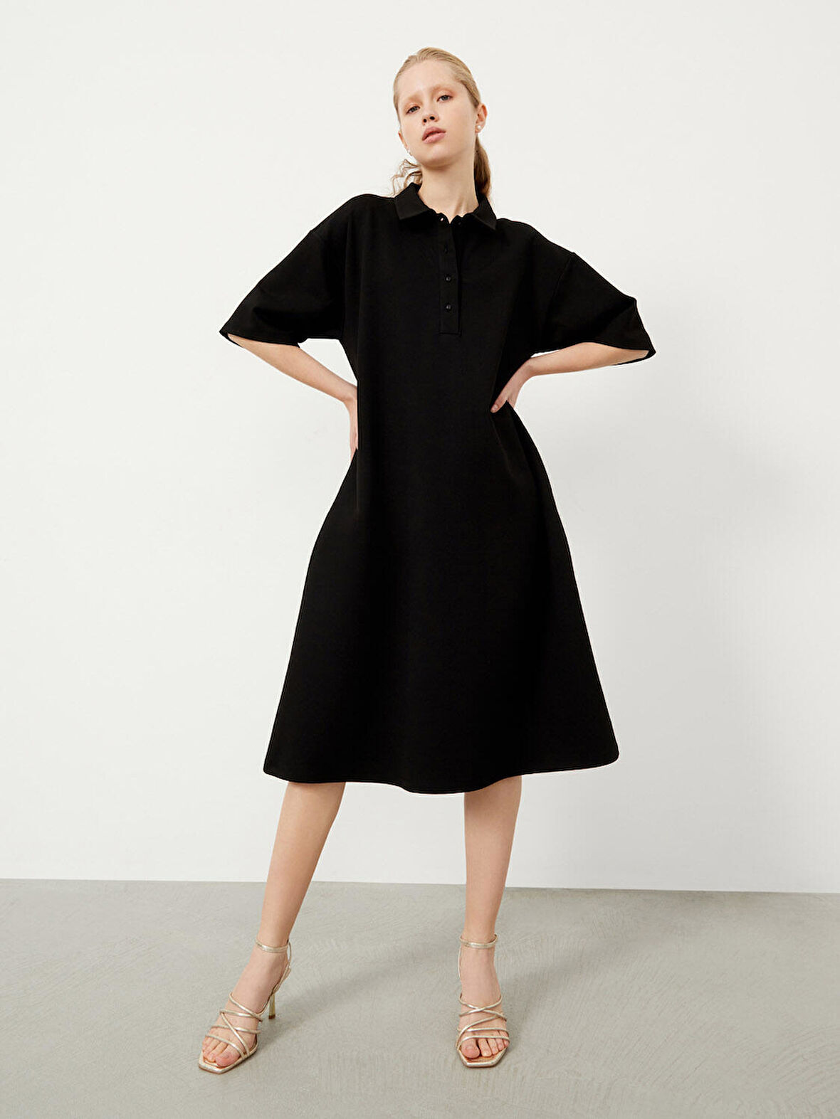 Siyah Regular Fit  Elbise