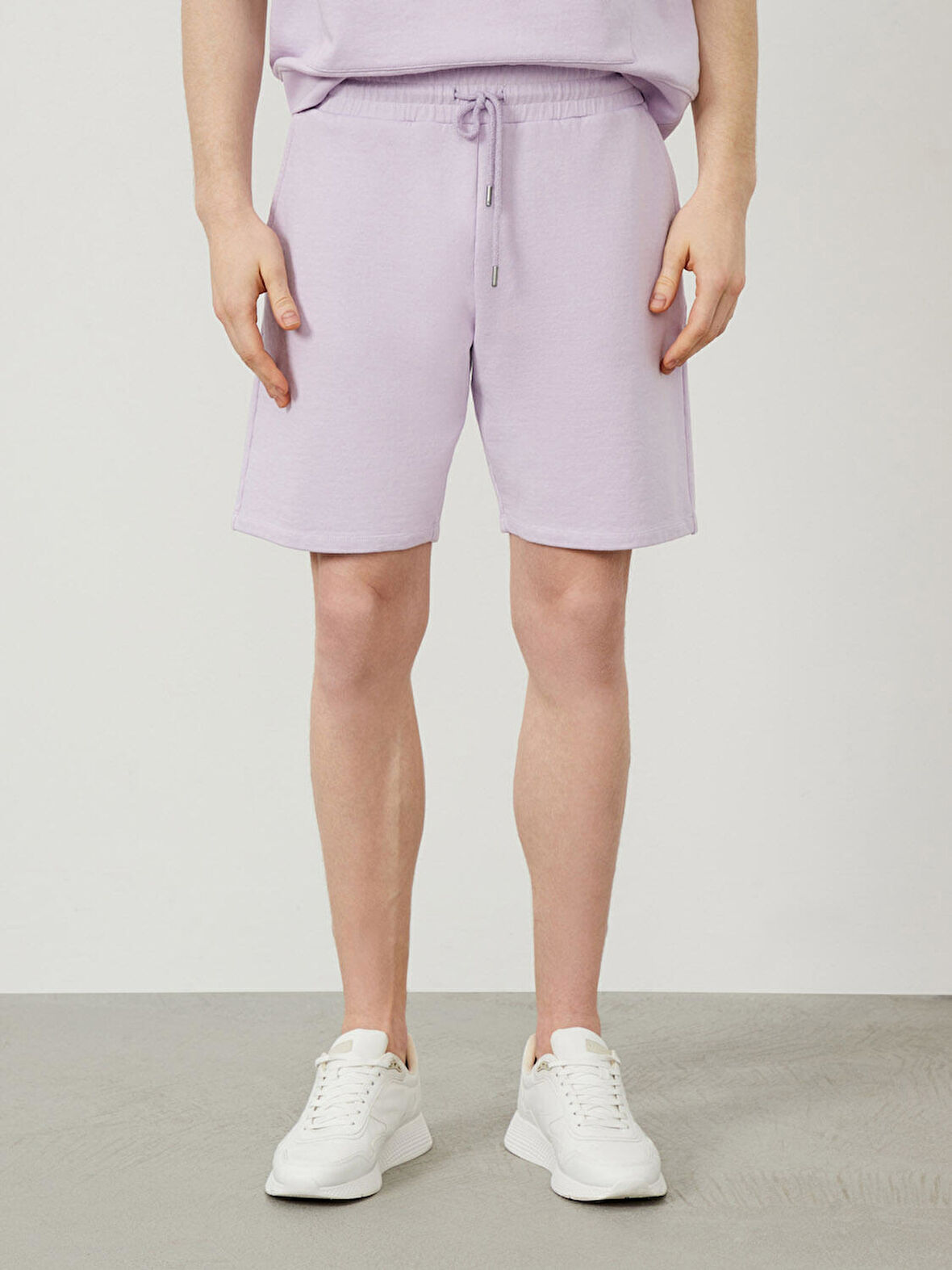 Lila Regular Fit Pamuklu Sweat Şort