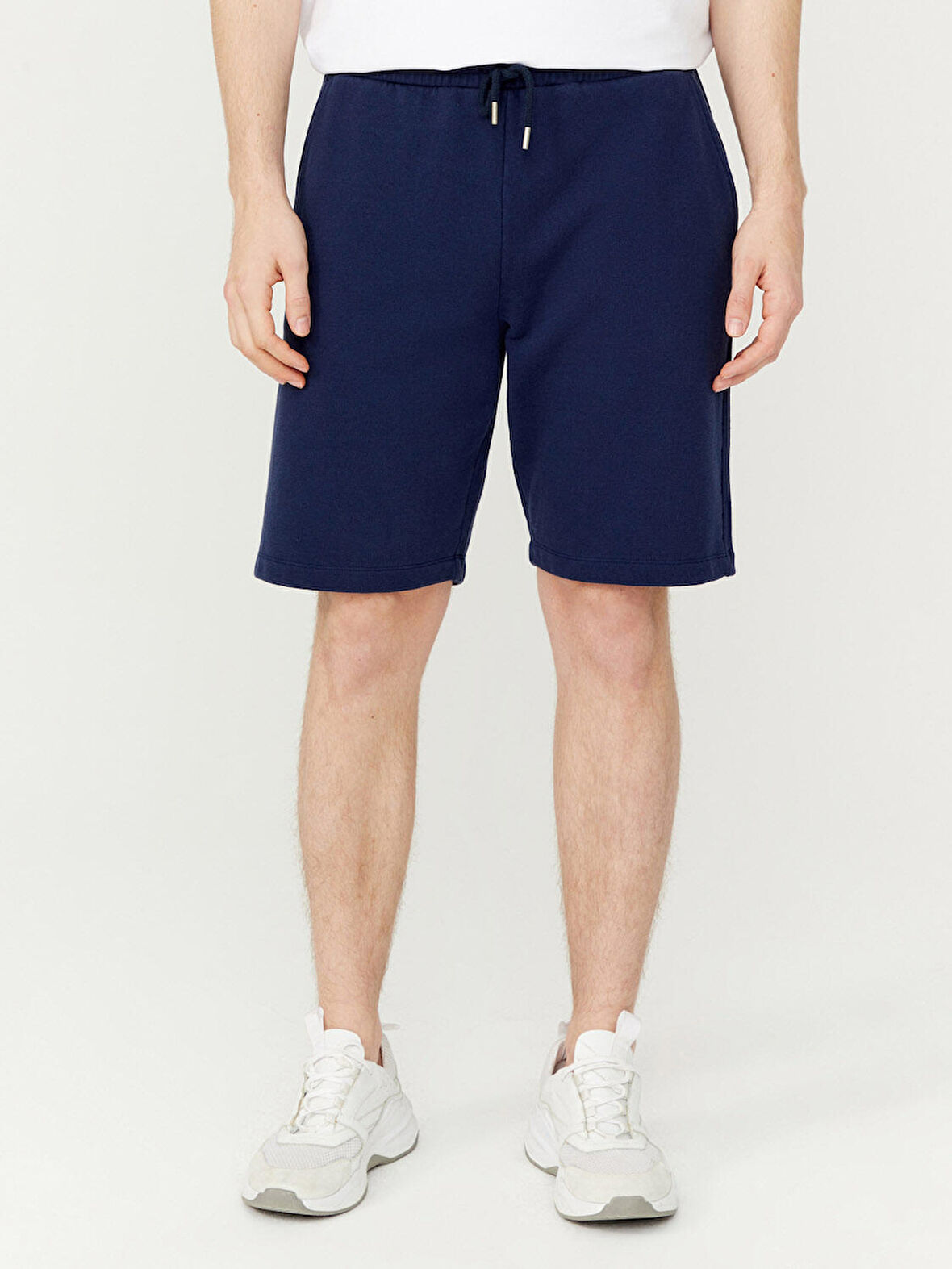 Lacivert Regular Fit Pamuklu Sweat Şort