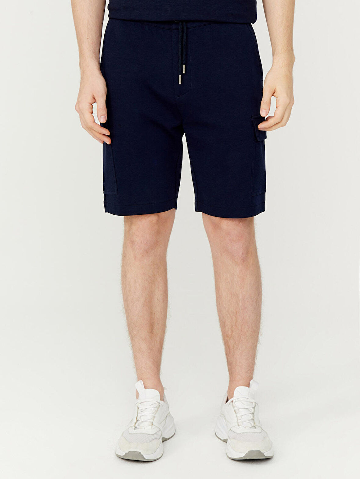 Lacivert Regular Fit Pamuklu Sweat Şort