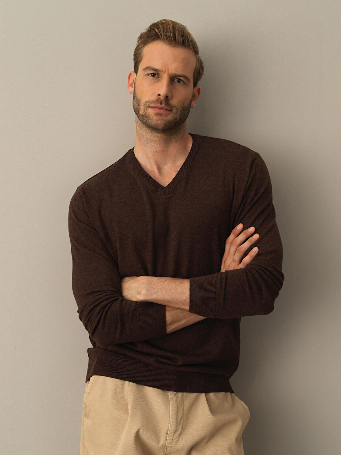 Xint Kahverengi Regular Fit Basic Kazak