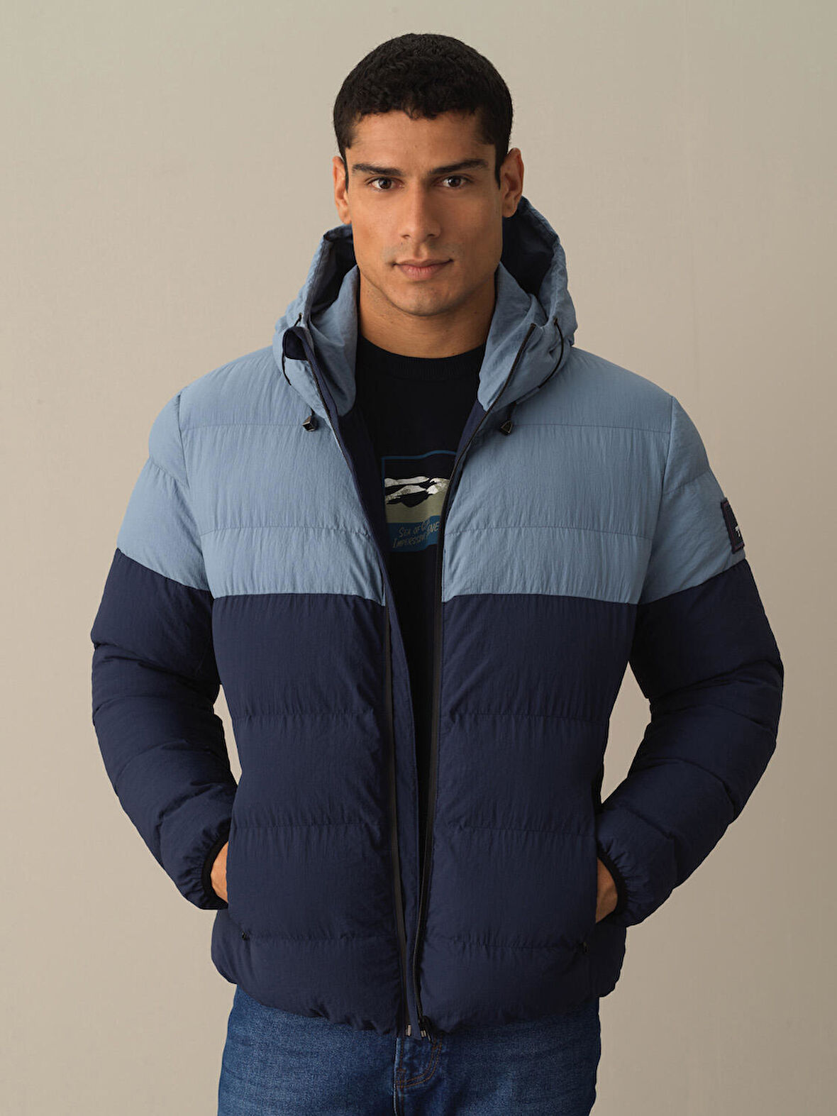 Xint Lacivert Regular Fit Şişme Mont