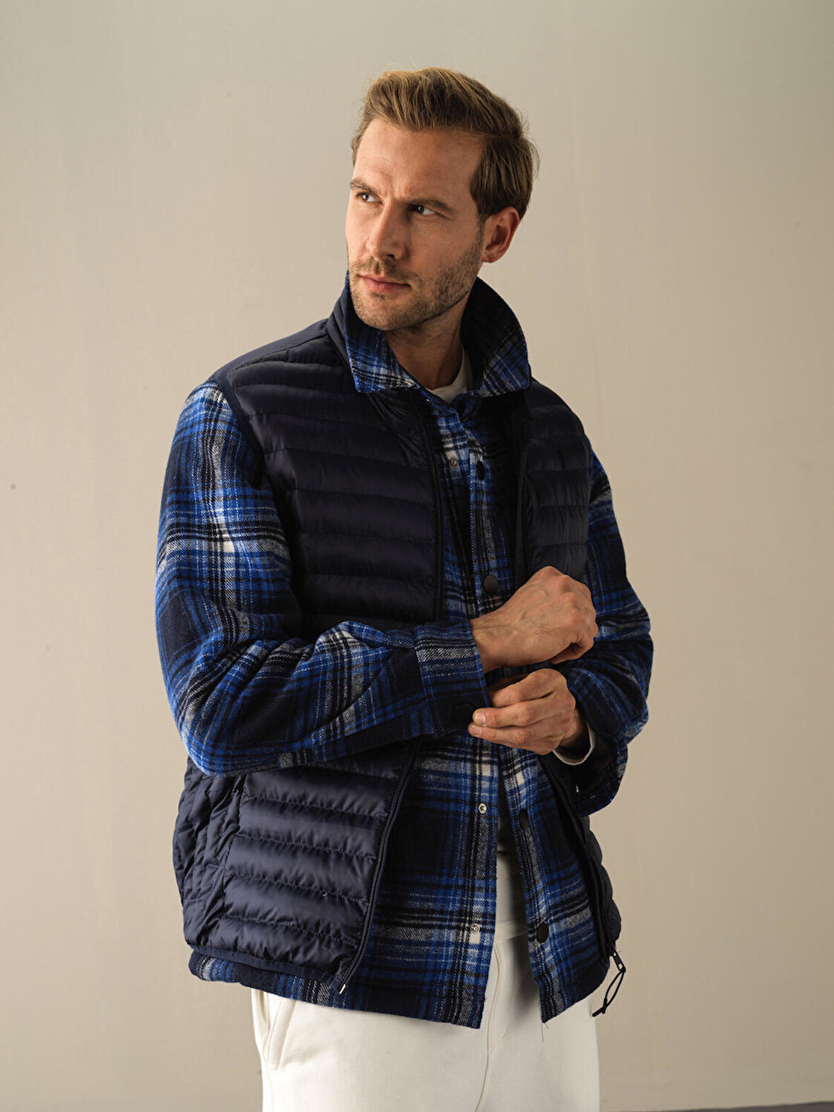 Xint Lacivert Regular Fit Şişme Yelek