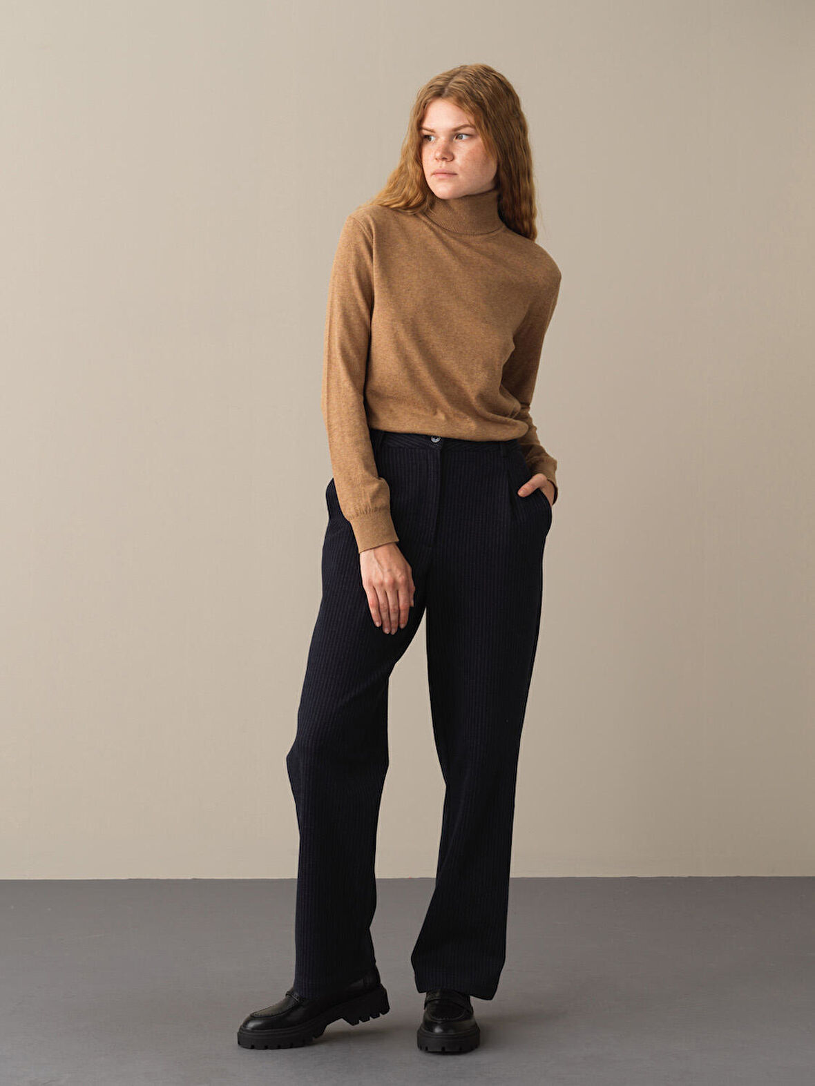 Xint Camel Regular Fit Basic Kazak