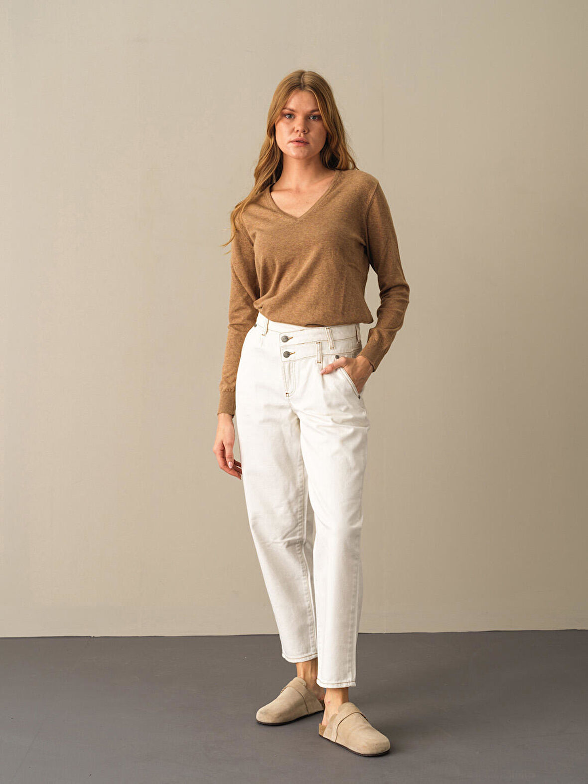 Xint Camel Regular Fit Basic Kazak